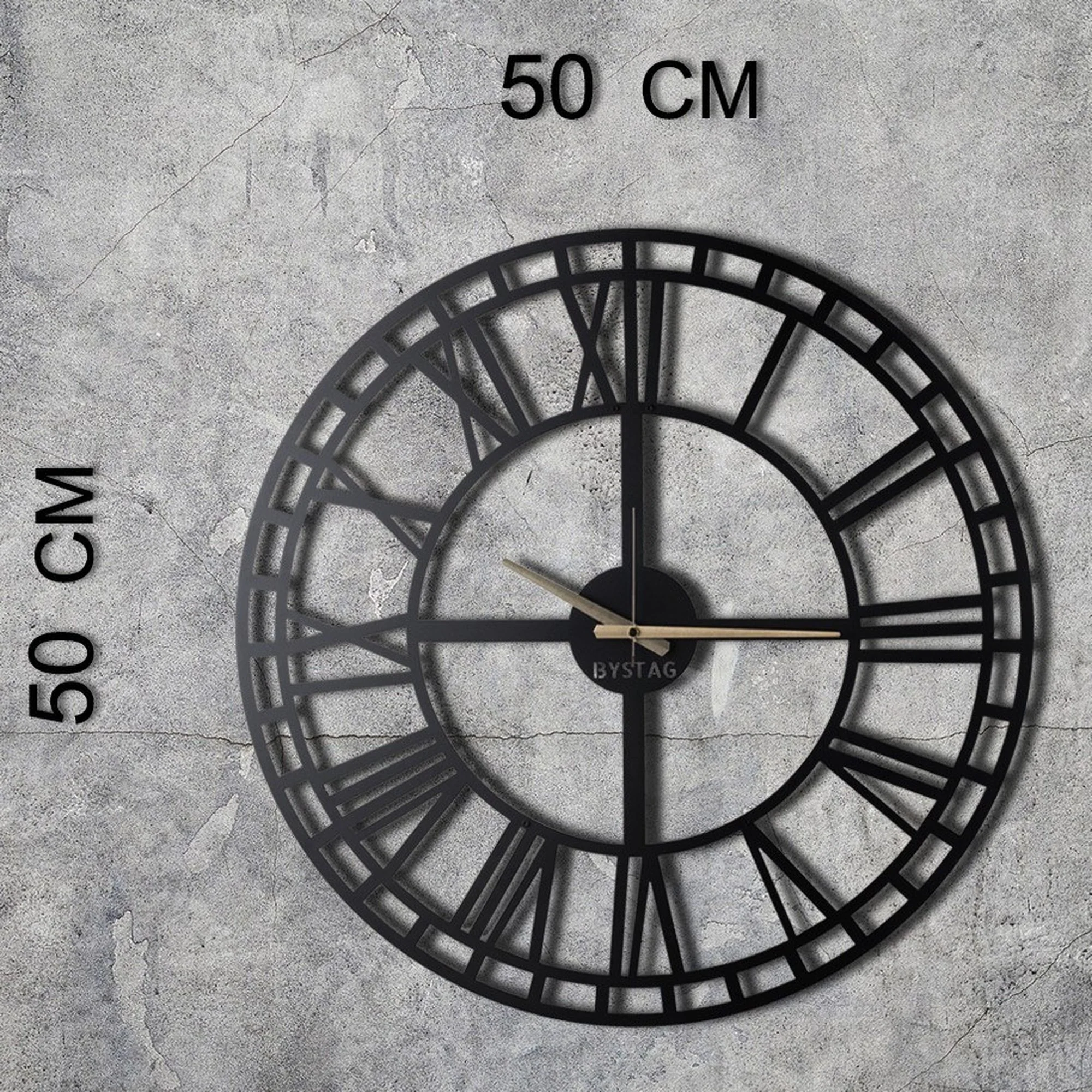 Reloj De Pared Metal Números Romanos 50x50 - Image 6