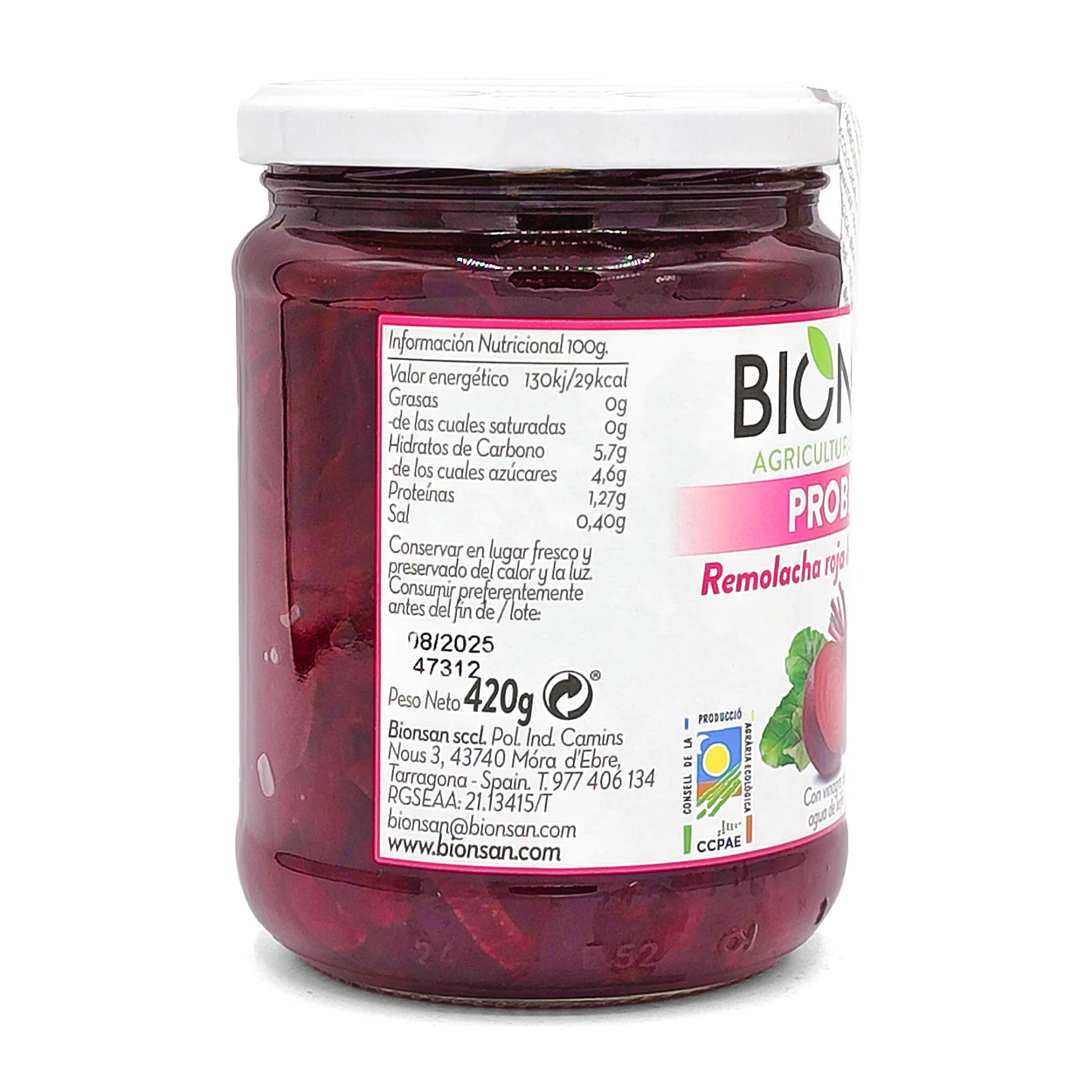 Remolacha Roja Fermentada Eco Bionsan 420gr - Image 2