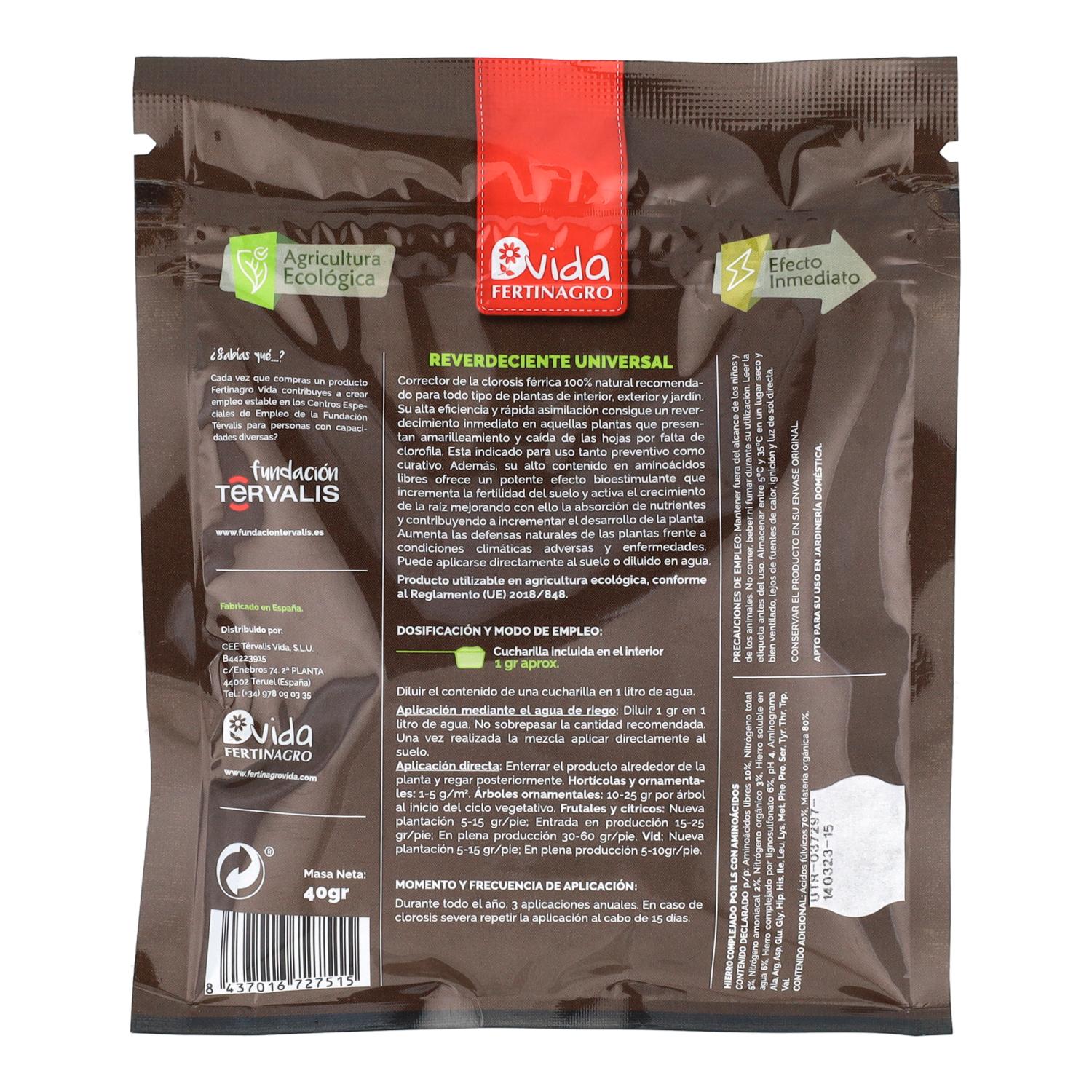 Reverdeciente universal Corrector de clorosis BIO Fertinagro 40 g - Image 2