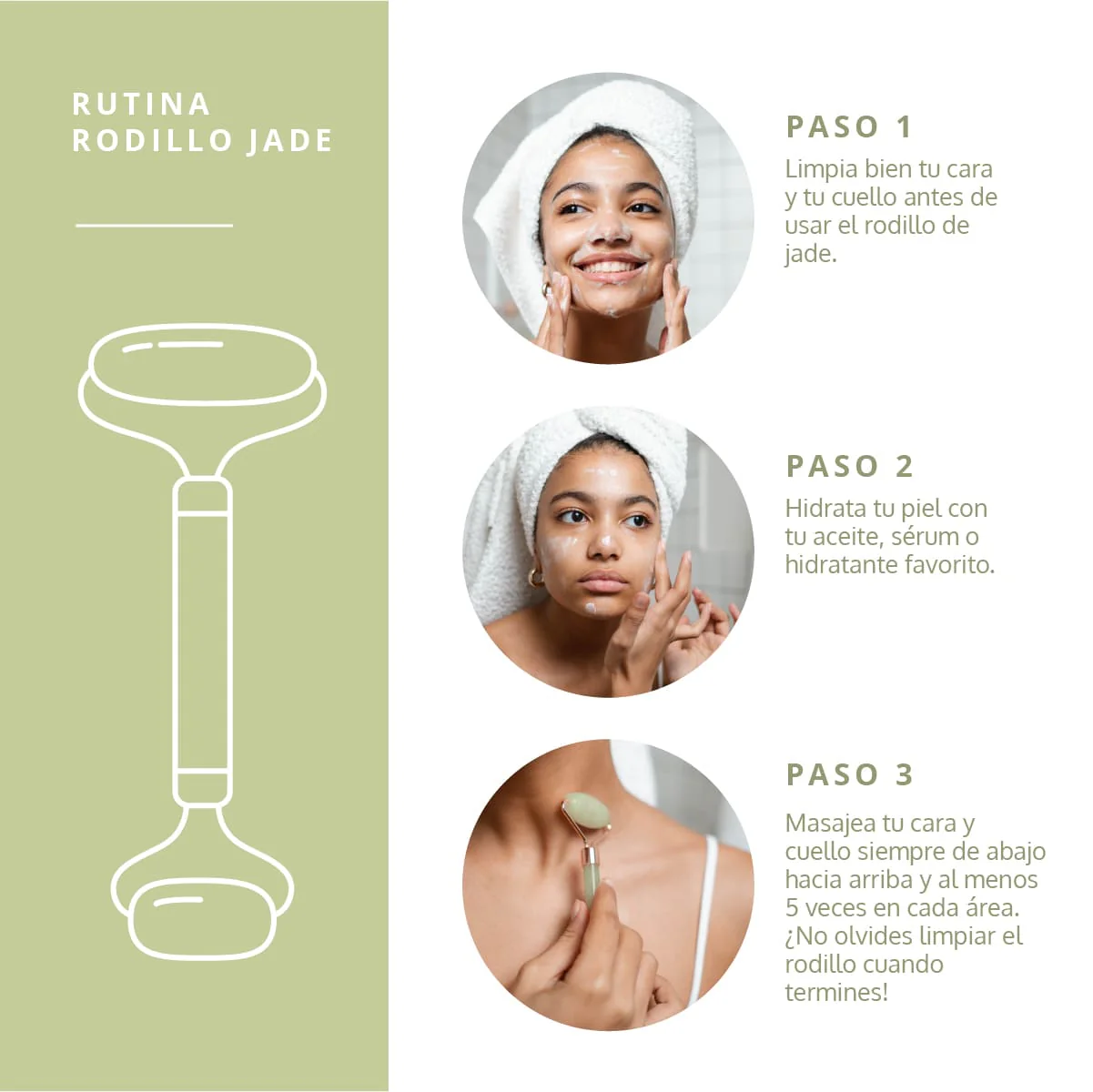 Rodillo De Jade Facial Labnatur | Masaje Facial | Efecto Lifting | Drenaje Y Luminosidad - Image 2