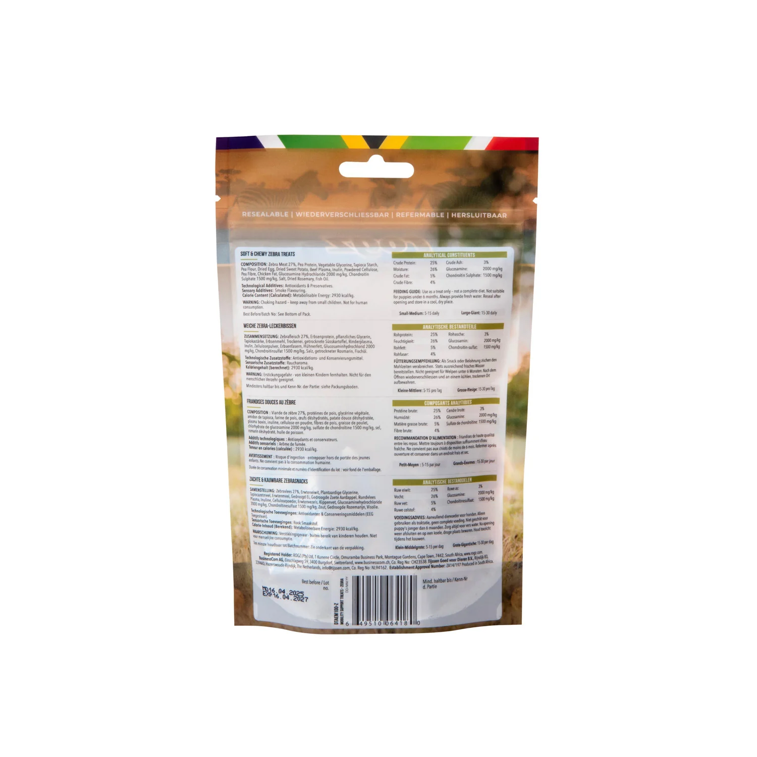 Rogz Snack Articular Para Perros De Cebra 6x100g Movilidad Y Articulaciones - Image 3