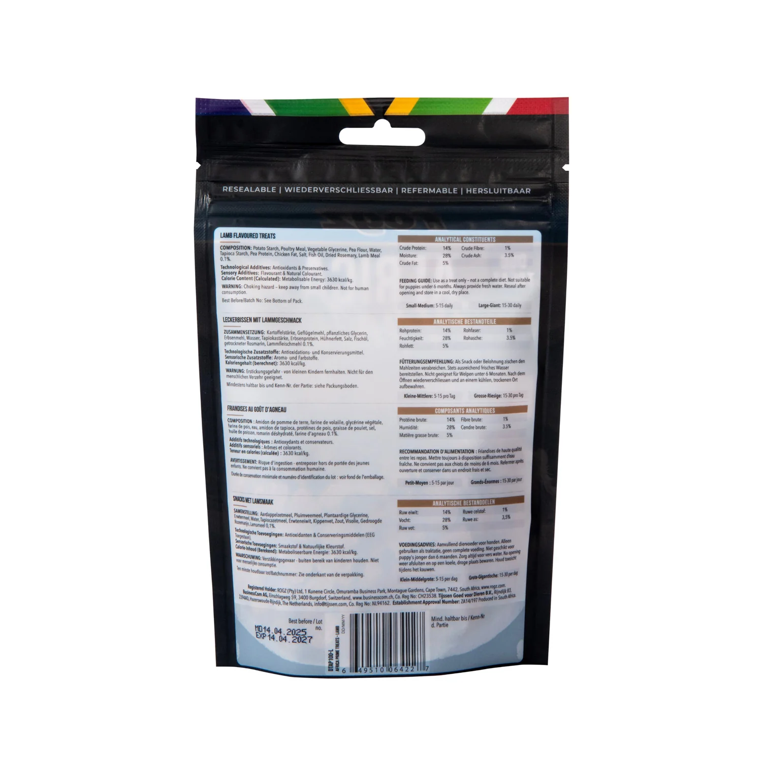 Rogz Snack Para Perros Sabor Cordero 6x100g Sin Cereales - Image 5