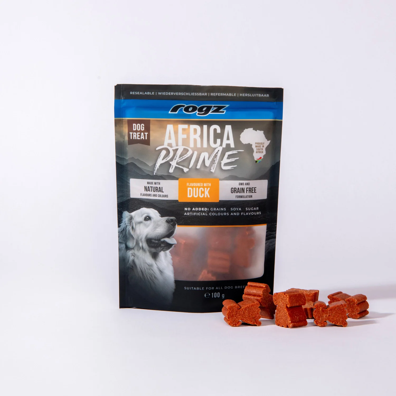 Rogz Snack Para Perros Sabor Pato 6x100g Premio Semihúmedo - Image 3