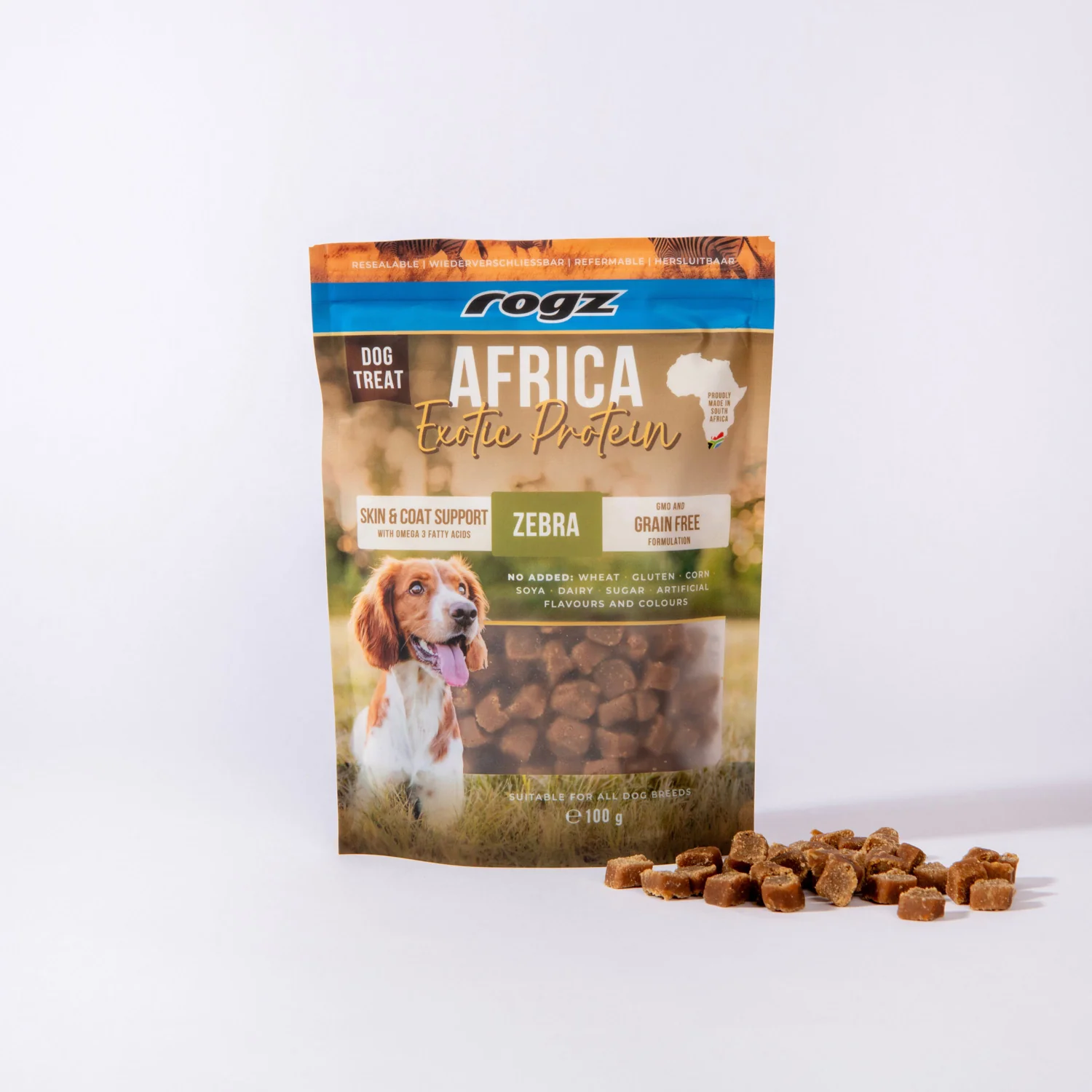 Rogz Snack Piel Y Pelo Para Perros De Cebra 6x100g Con Omega 3 Y 6 - Image 2