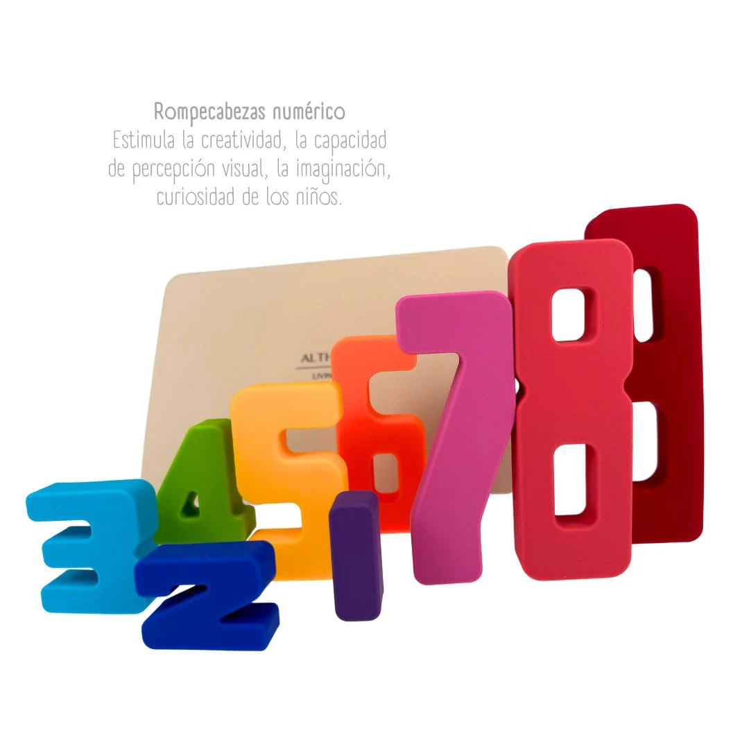 Rompecabezas Numérico Educativo Para Bebé De Silicona Orgánica Althea Living Multicolor - Image 3