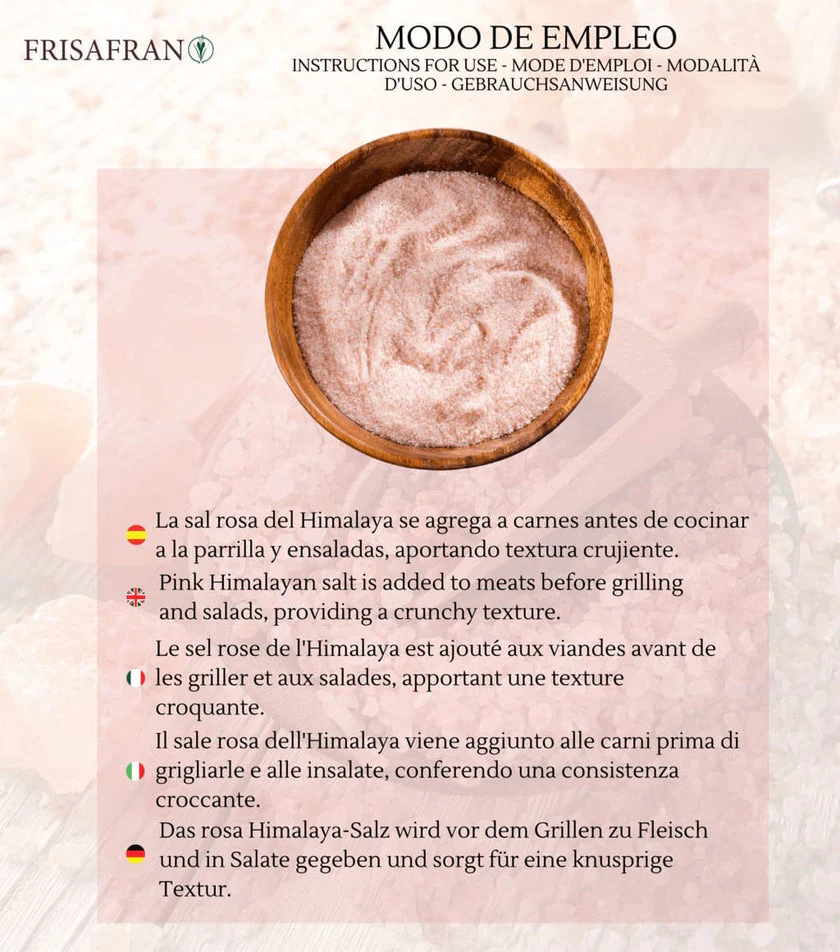 Sal Rosa Del Himalaya Fina - Calidad Y Sabor | Frisafran 100 G - Image 4