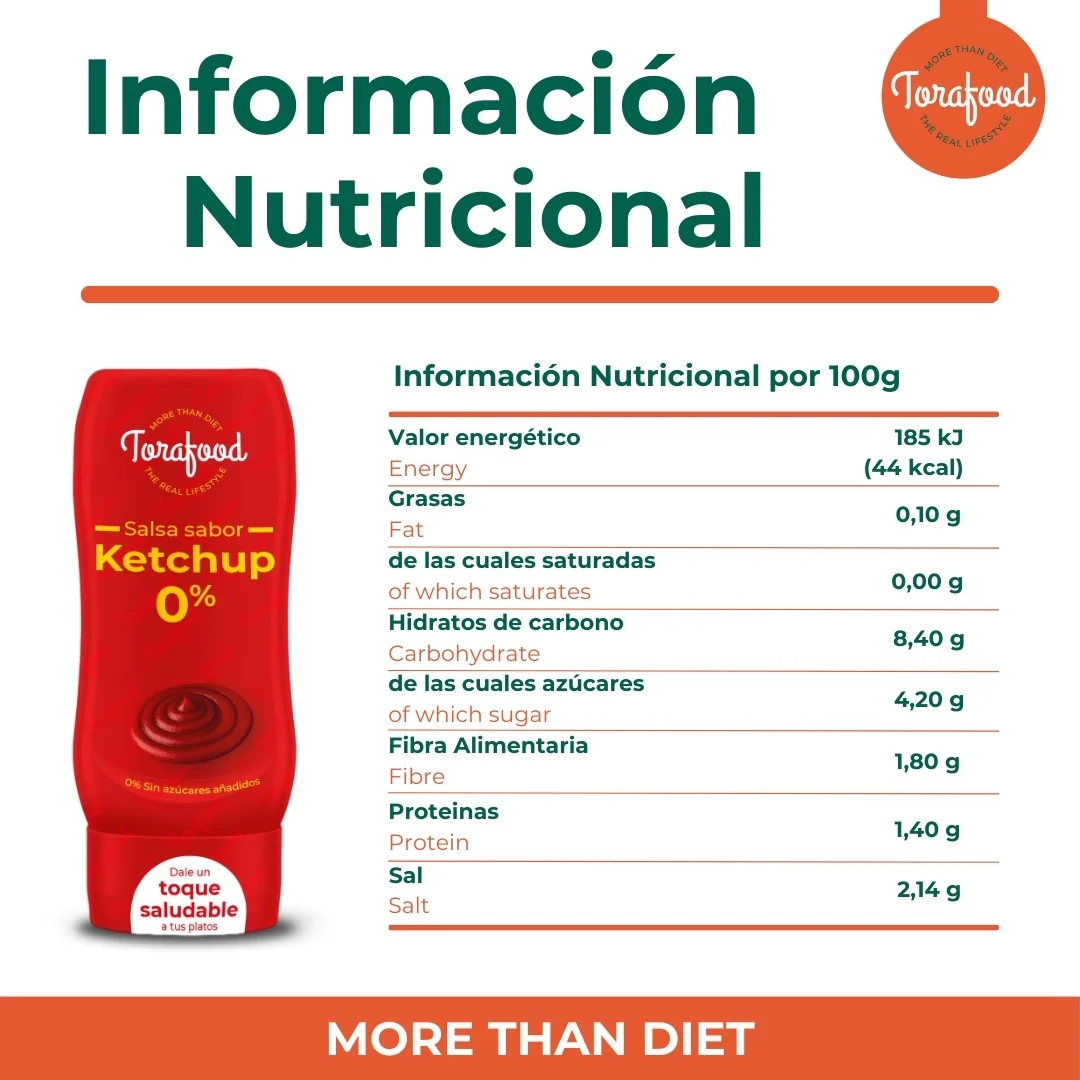 Salsa Zero Ketchup Torafood 330ml - Image 5