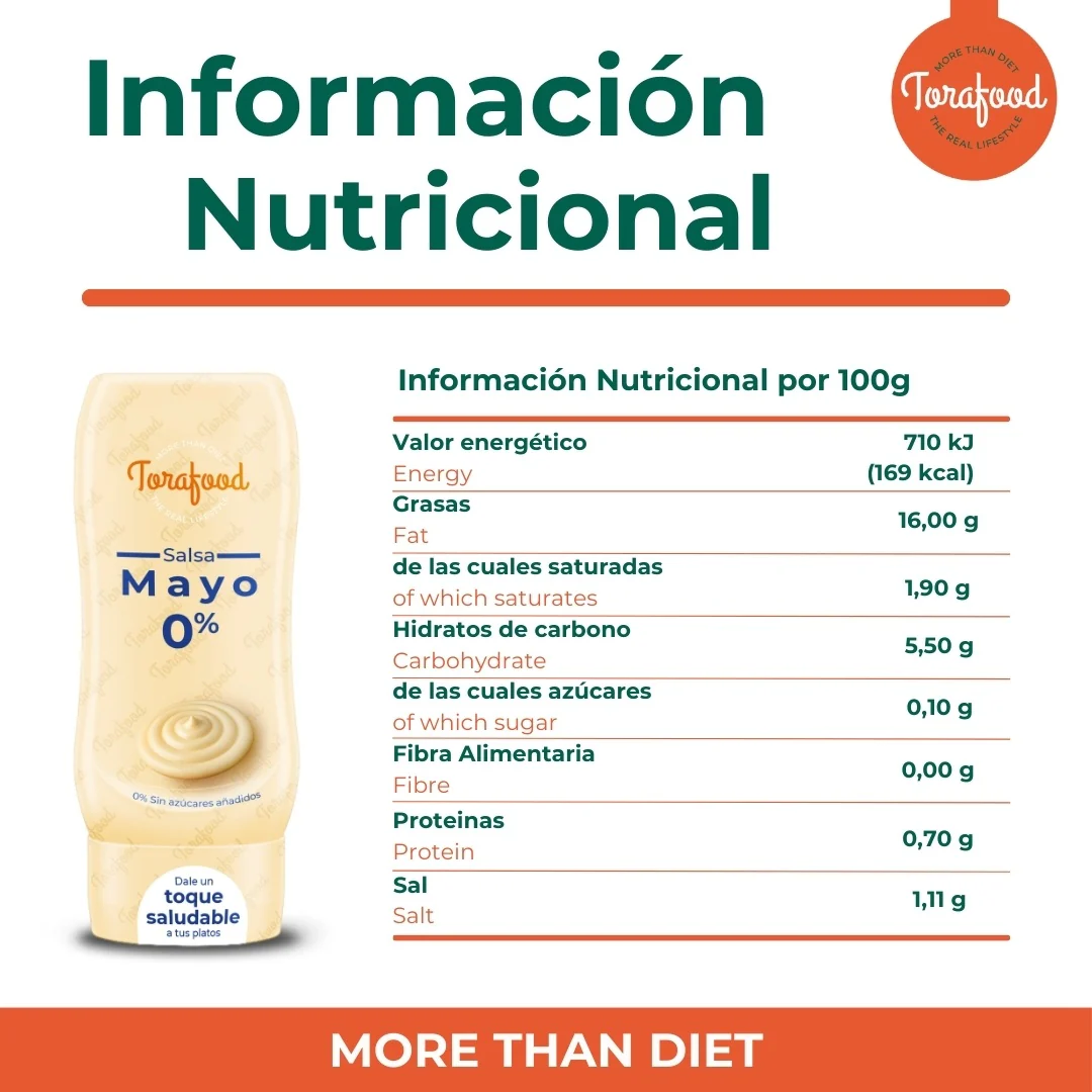 Salsa Zero Mayonesa Torafood 330ml - Image 5