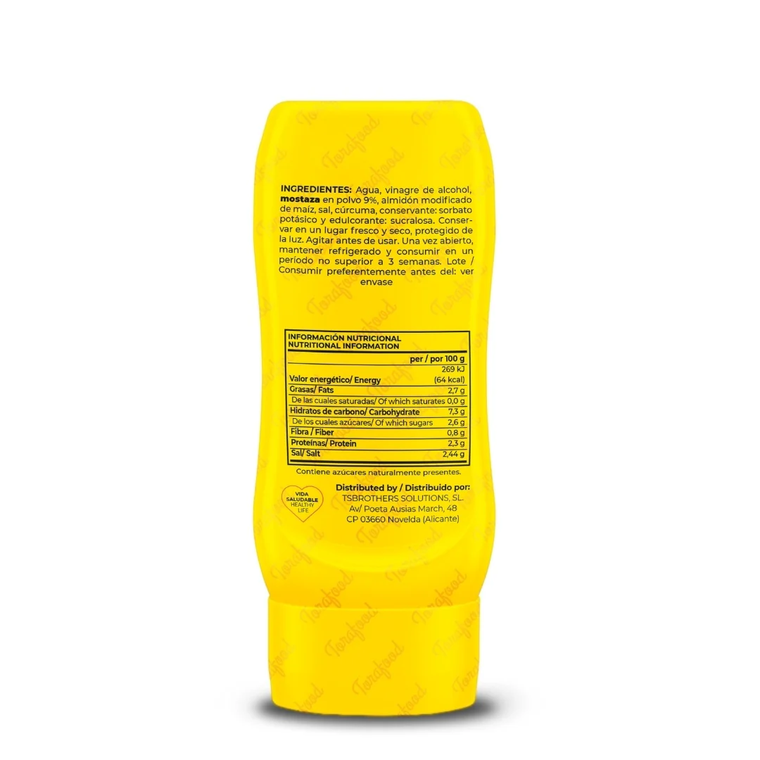 Salsa Zero Mostaza Torafood 330ml - Image 3