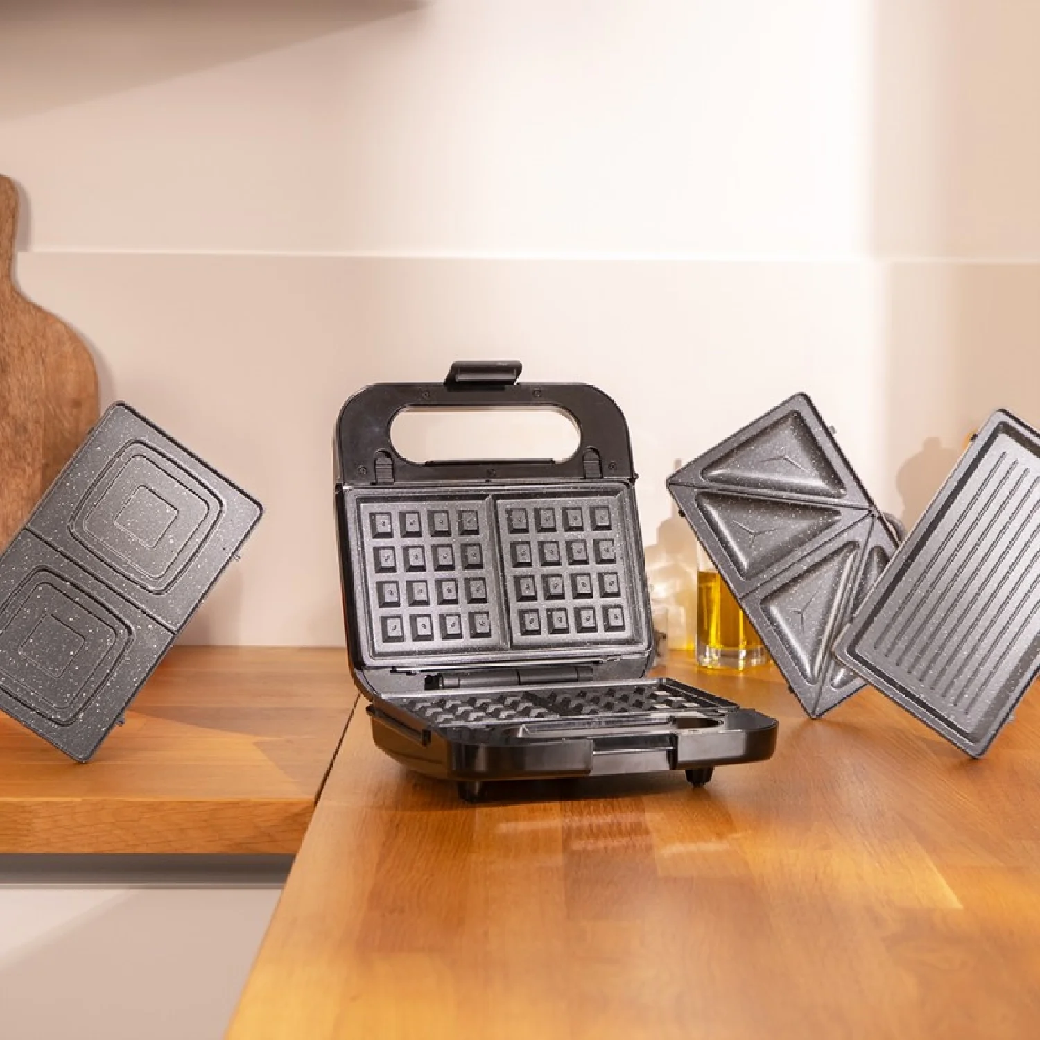 Sandwichera Rock´ntoast 4in1. 1000 W De Potencia, Capacidad Para 2 Sándwiches, Acabados En Acero Inoxidable, 4 Placa Intercambiables Con Revestimien - Image 2