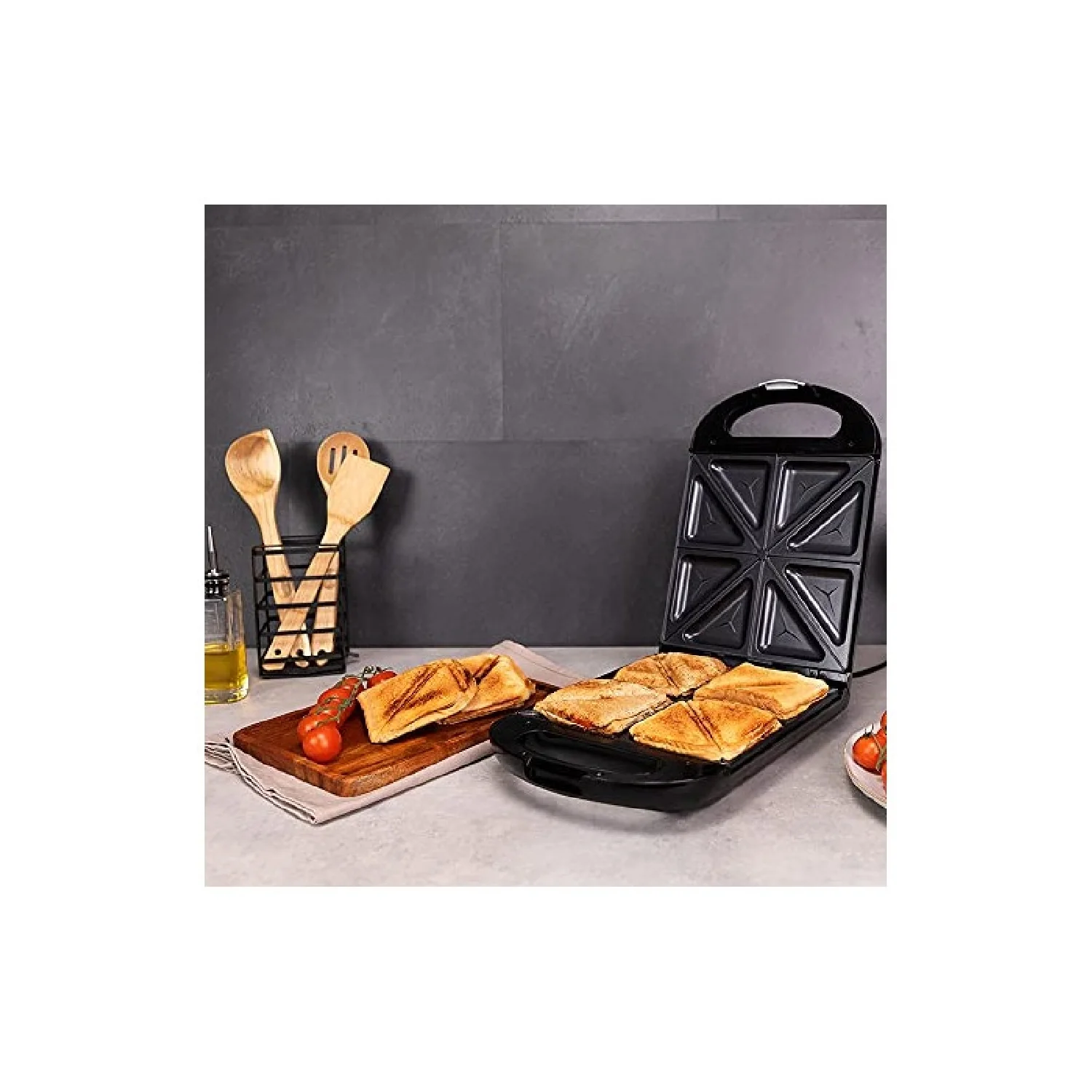 Sandwichera Rock'ntoast Family. 1500 W, Capacidad Para 4 Sandwiches, Revestimiento Antiadherente, Rapidez De Calentamiento Y Tostado Uniforme, Acero - Image 2