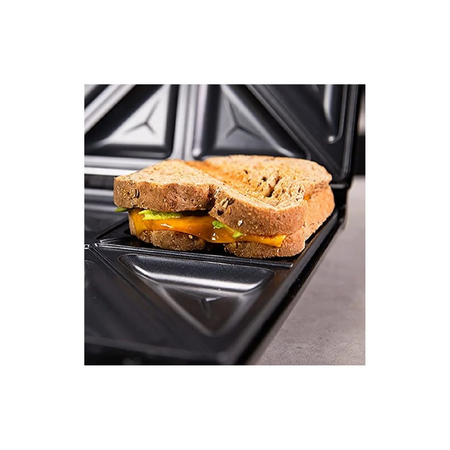 Sandwichera Rock'ntoast Family. 1500 W, Capacidad Para 4 Sandwiches, Revestimiento Antiadherente, Rapidez De Calentamiento Y Tostado Uniforme, Acero - Image 4