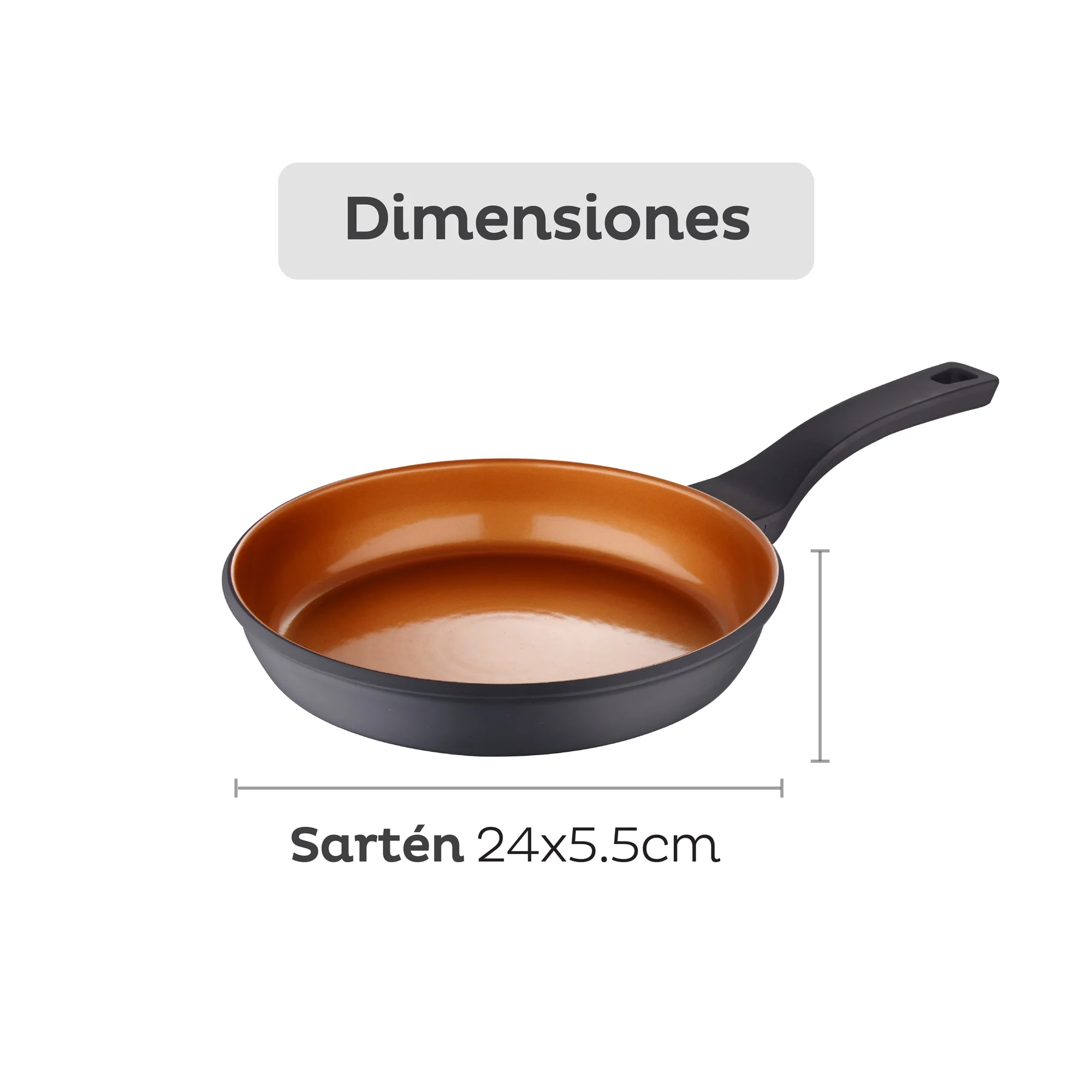 Sartén Antiadherente Ø24cm Bronze San Ignacio - Image 2