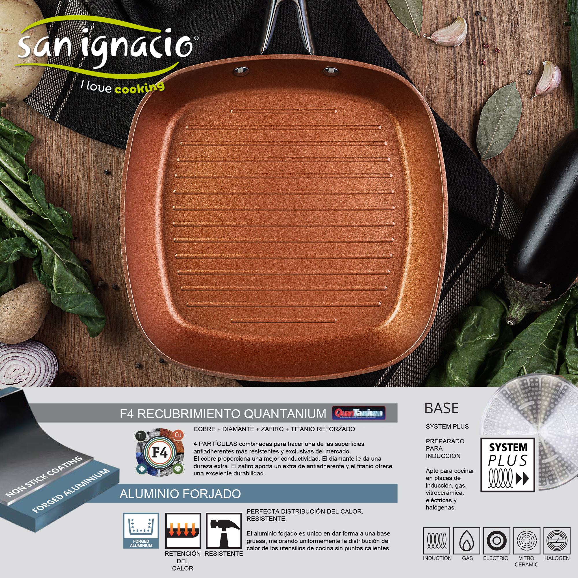 Sarten Asador 28cm Forged Aluinium, Inducción, Colección Origen - Image 3