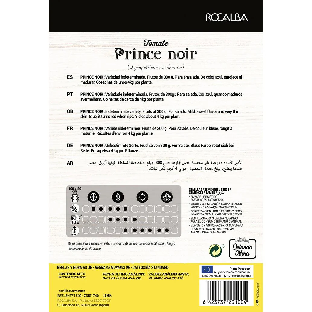 Semillas de Tomate Colección Prince noir - Image 2