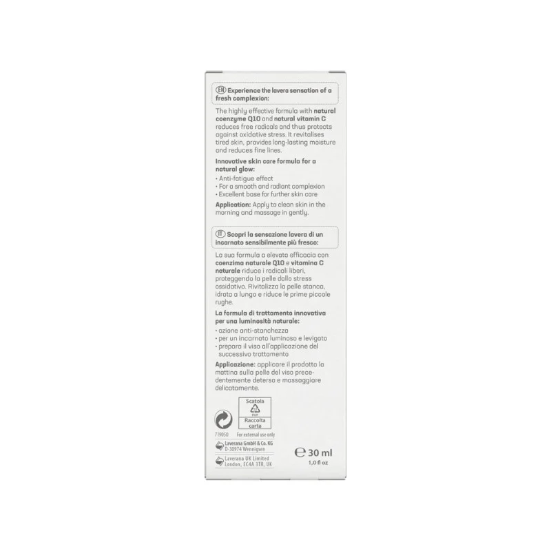 Serum facial glow by nature q10 vit c Lavera 30 ml - Image 5