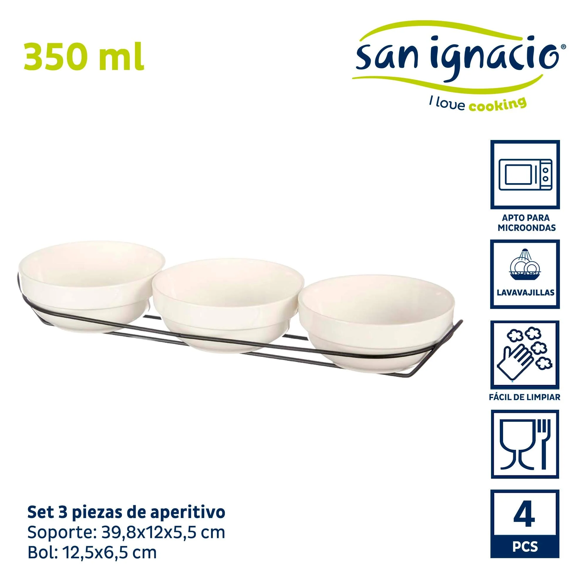 Set 3 Bols Porcelana Blanca 350ml C Supo Colección Vessia - Image 2