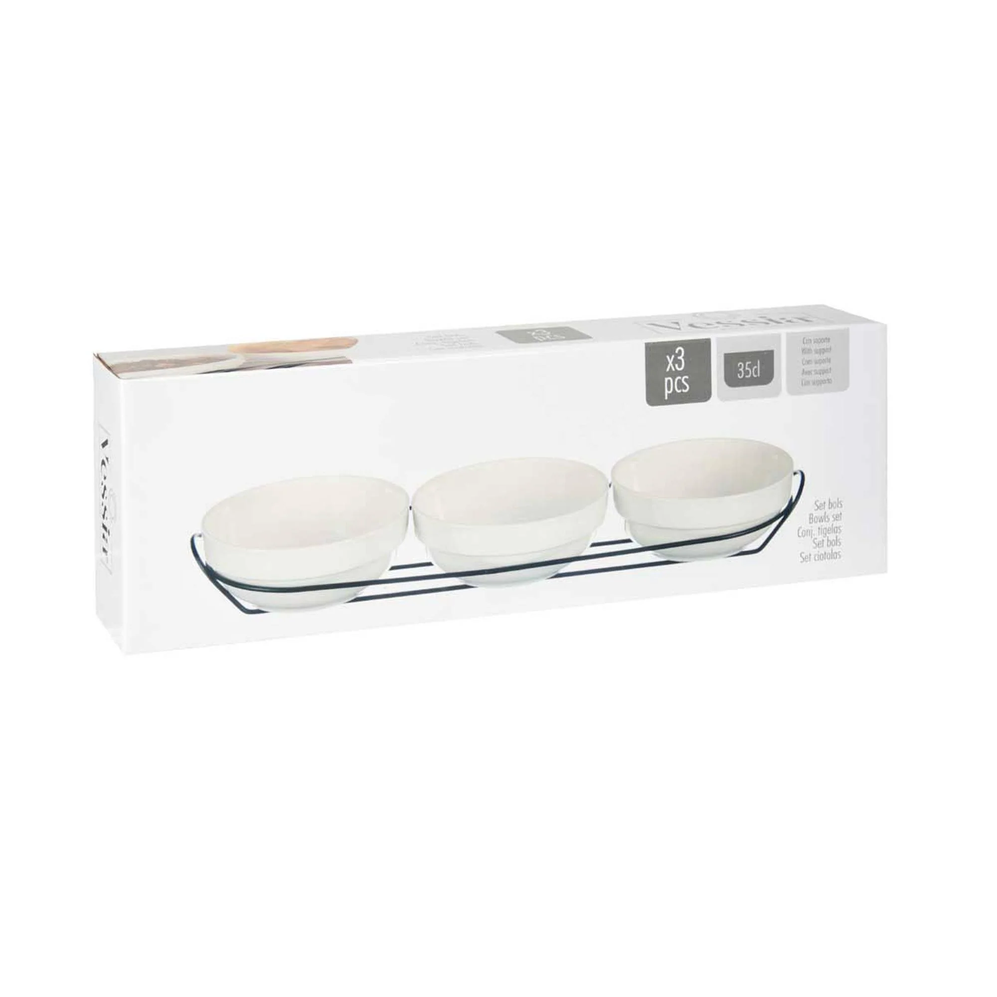 Set 3 Bols Porcelana Blanca 350ml C Supo Colección Vessia - Image 4