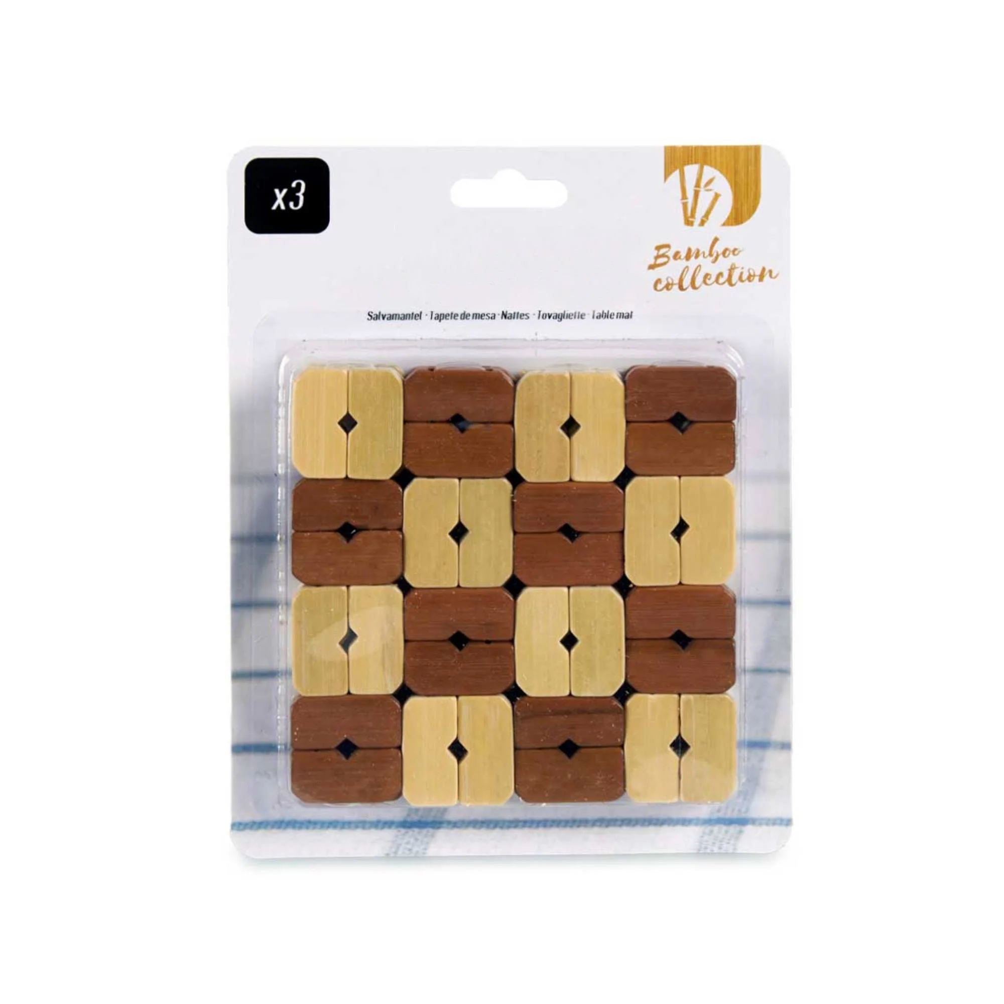 Set 3 Salvamanteles Bambu Cuadrado Colección Kinvara - Image 6