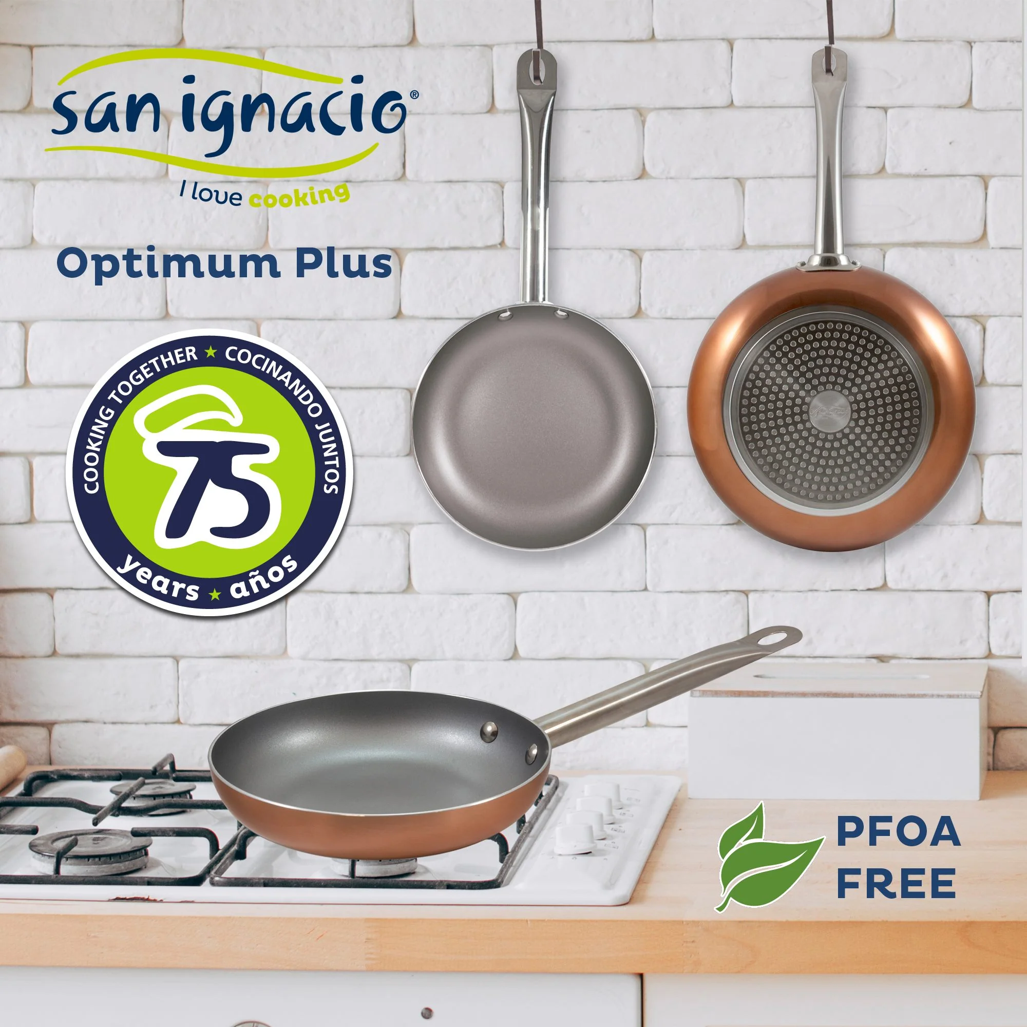 Set 3pc Sarten (18,22,26cm) aluminio Prensado, Aptas Para Inducción, Optimum Plus - Image 2