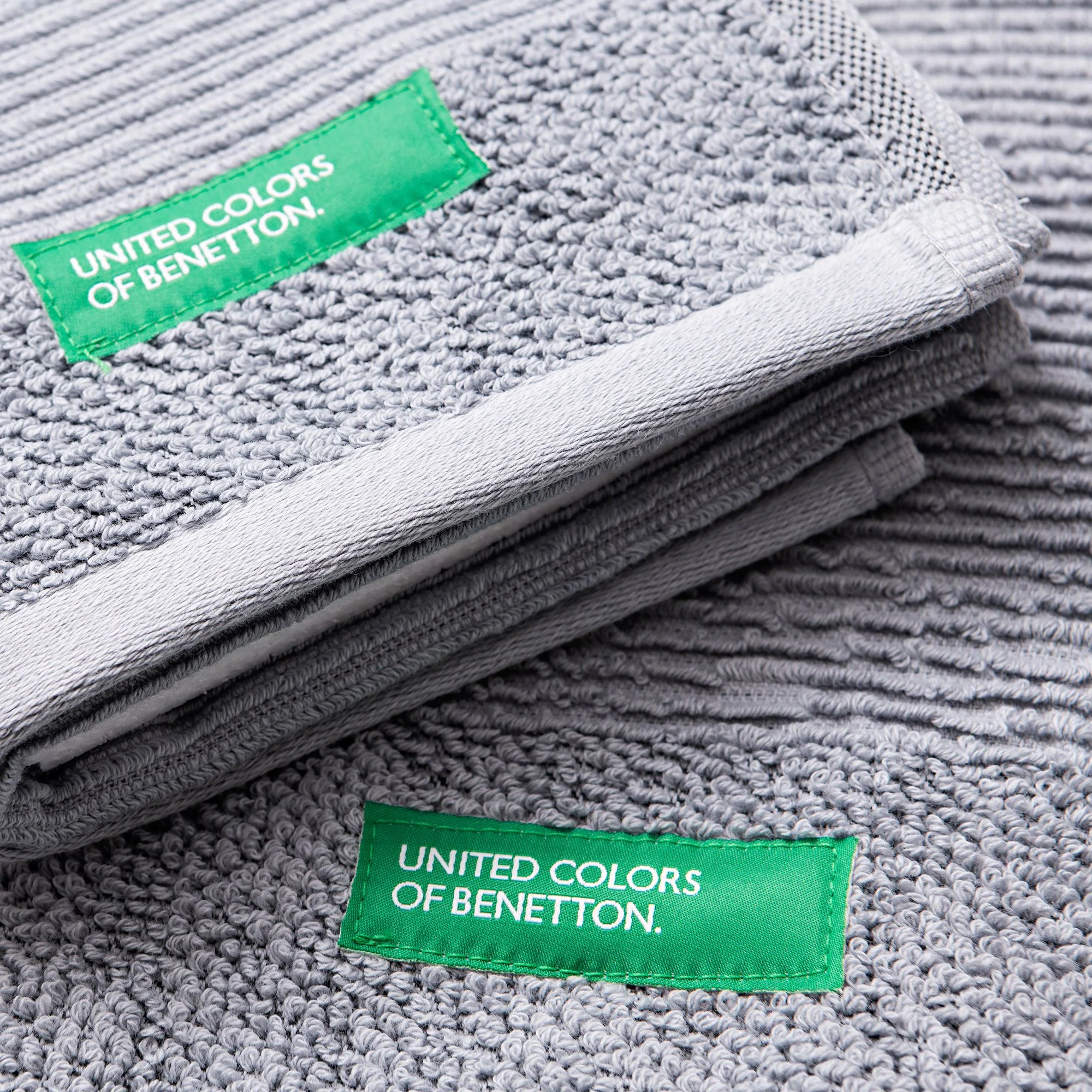Set 3pcs Toallas De Baño (30x50+50x90+70x140cm) 450 Gsm 100%algodon Gris Casa Benetton - Image 6