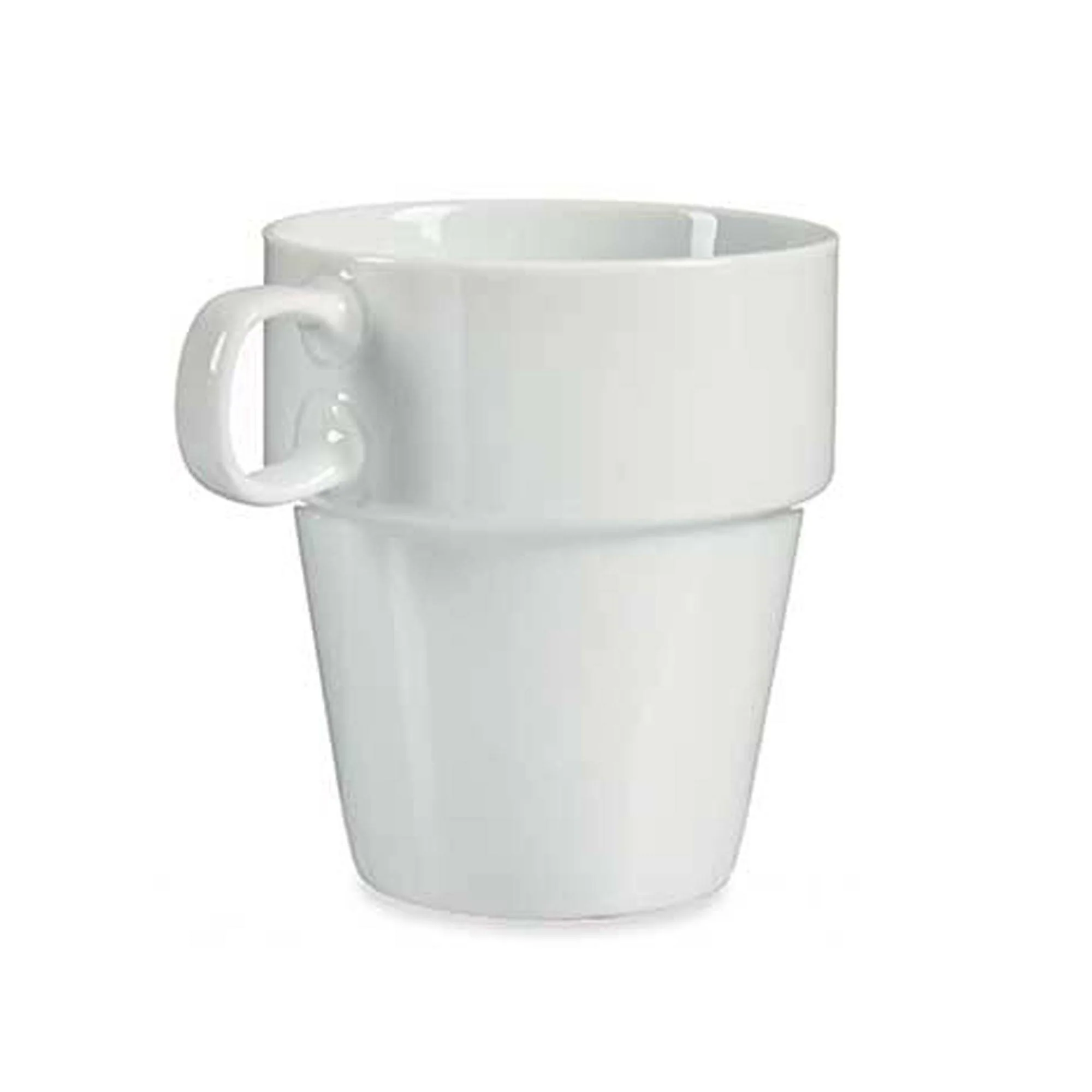Set 4 Tazas Apilables Blanco Con Estante Colección Vessia - Image 5