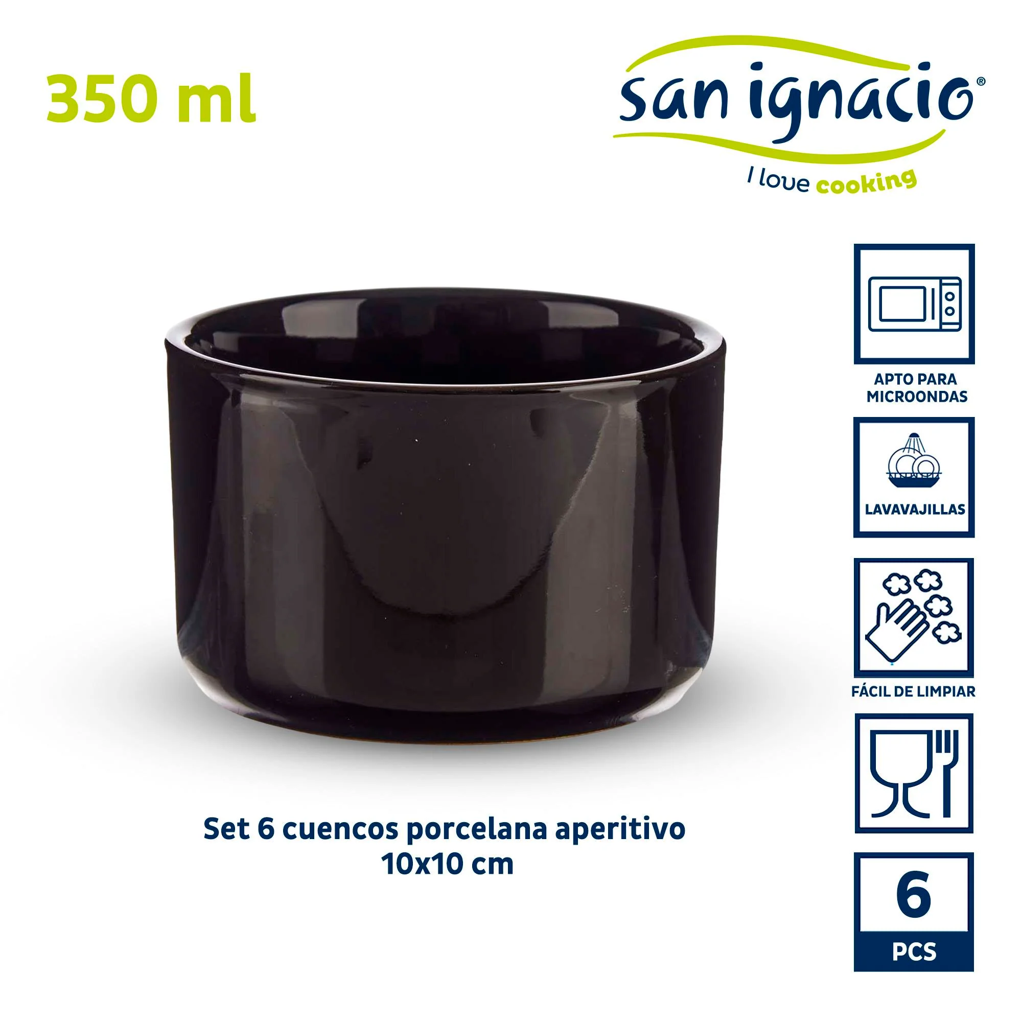 Set 6 Bols Porcelana Redondos 350ml Colección Vessia - Image 2