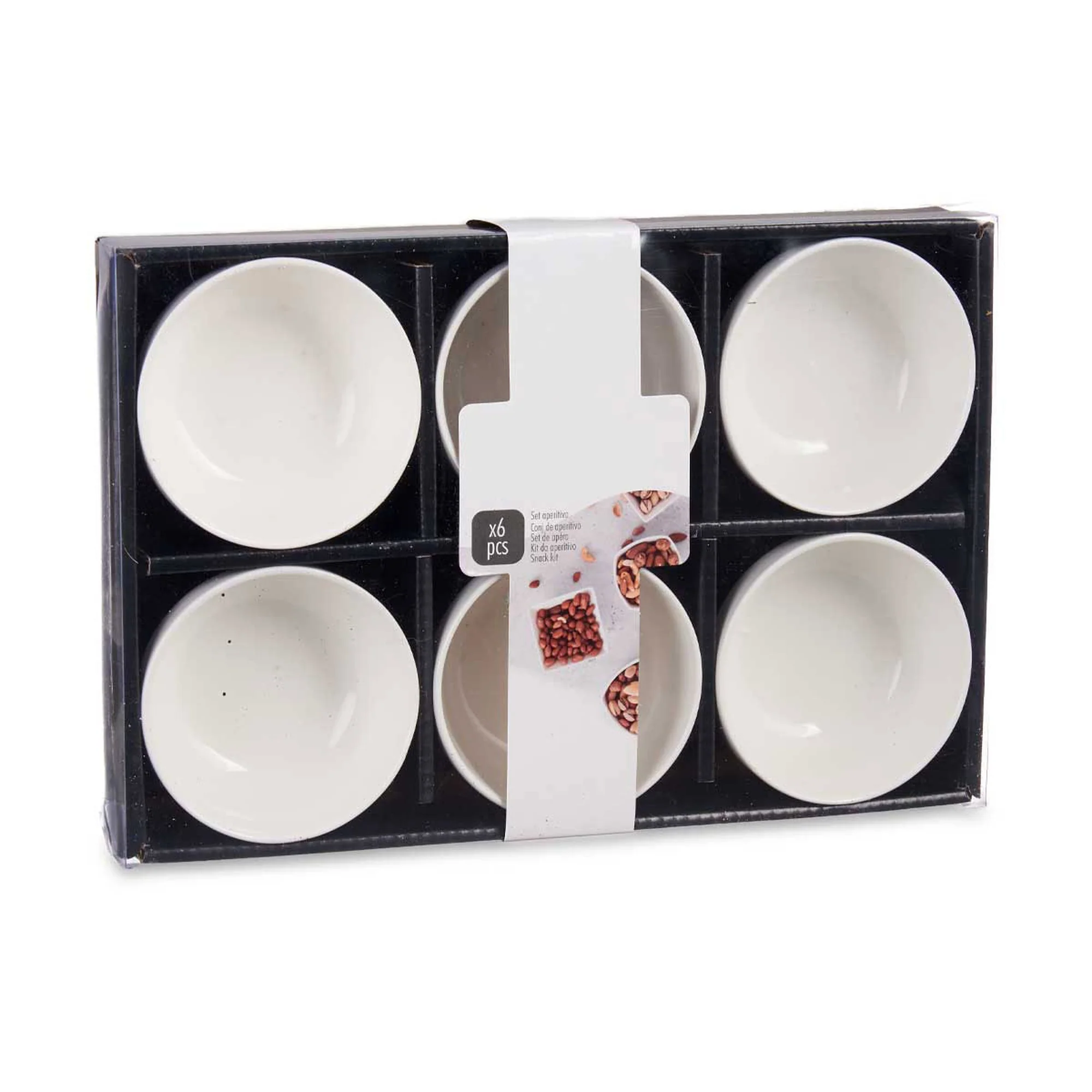 Set 6 Cuencos Porcelana Blanca Aperitivo Colección Vessia - Image 5