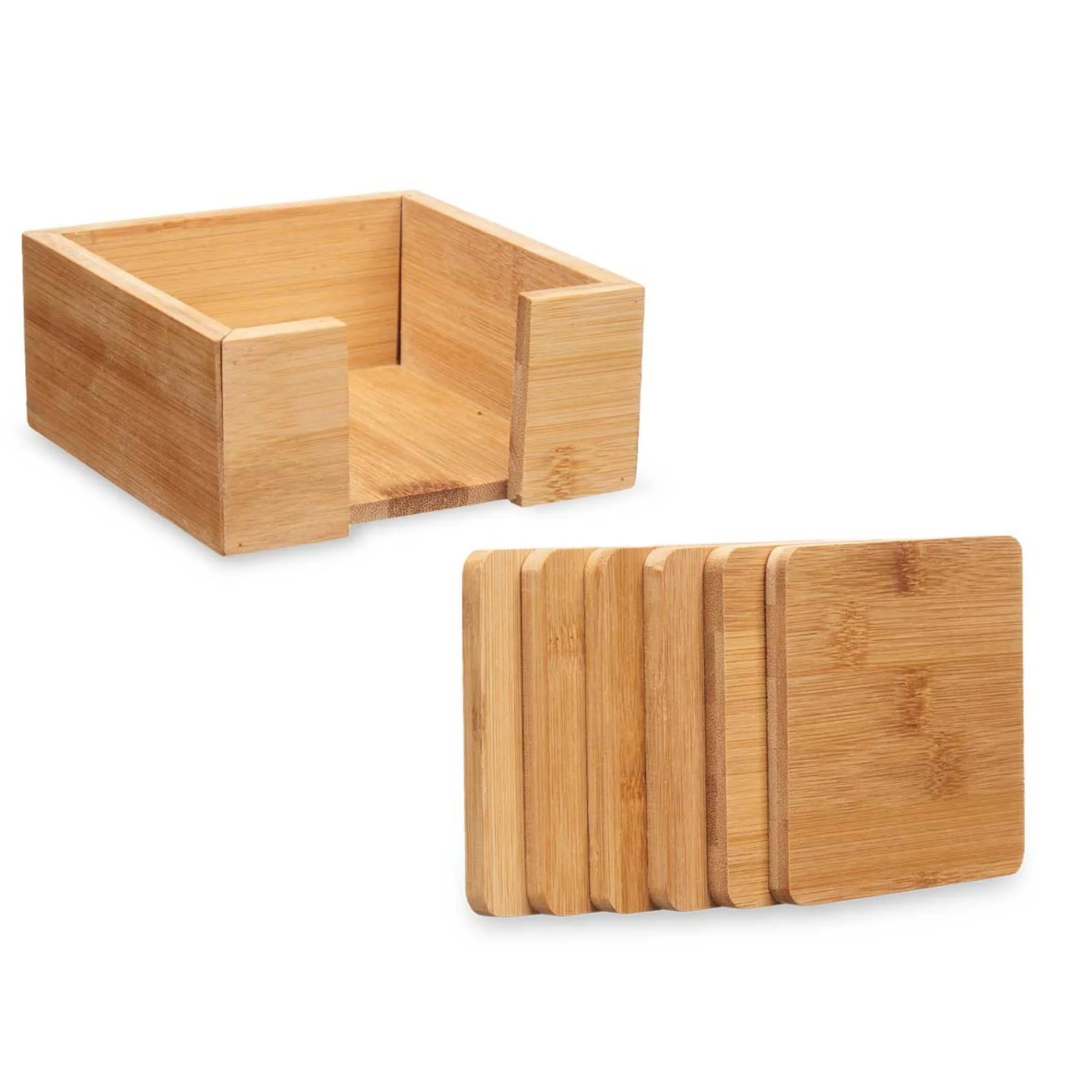 Set 6 Posavasos Bambu Cuadrados Soporte Colección Kinvara - Image 5