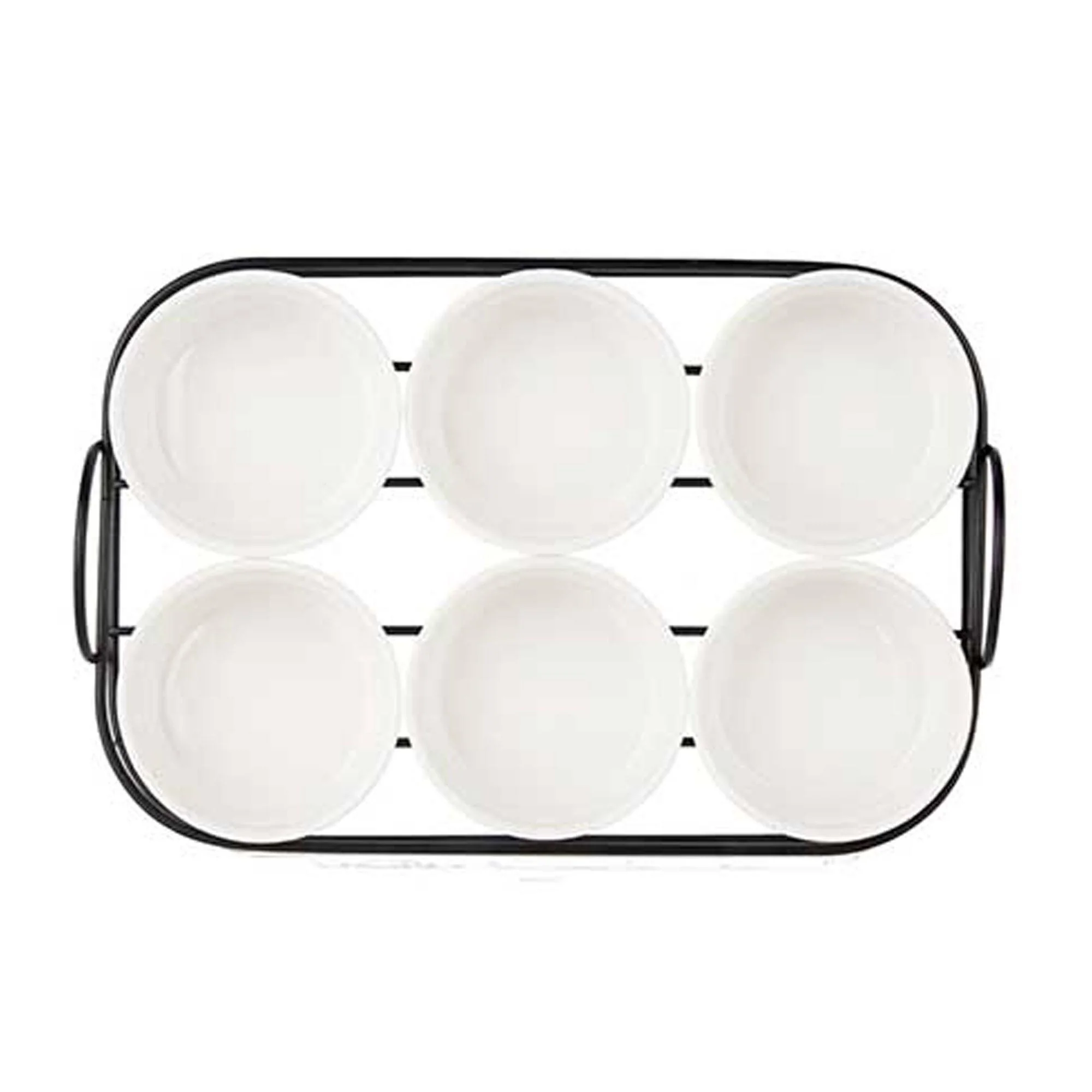 Set 6 Pzs Aperitivo Con Soporte Porcelan Colección Vessia - Image 3