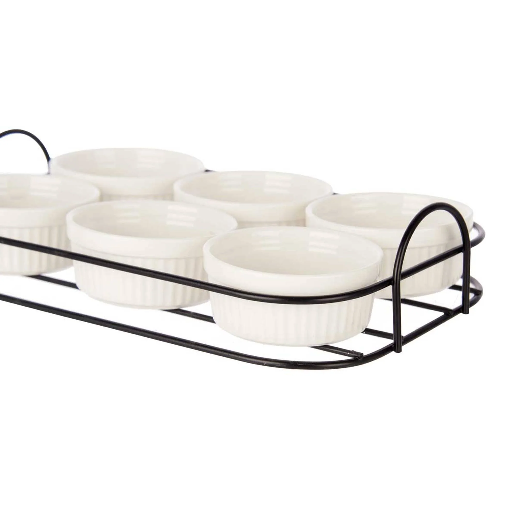 Set 6 Pzs Aperitivo Con Soporte Porcelan Colección Vessia - Image 4