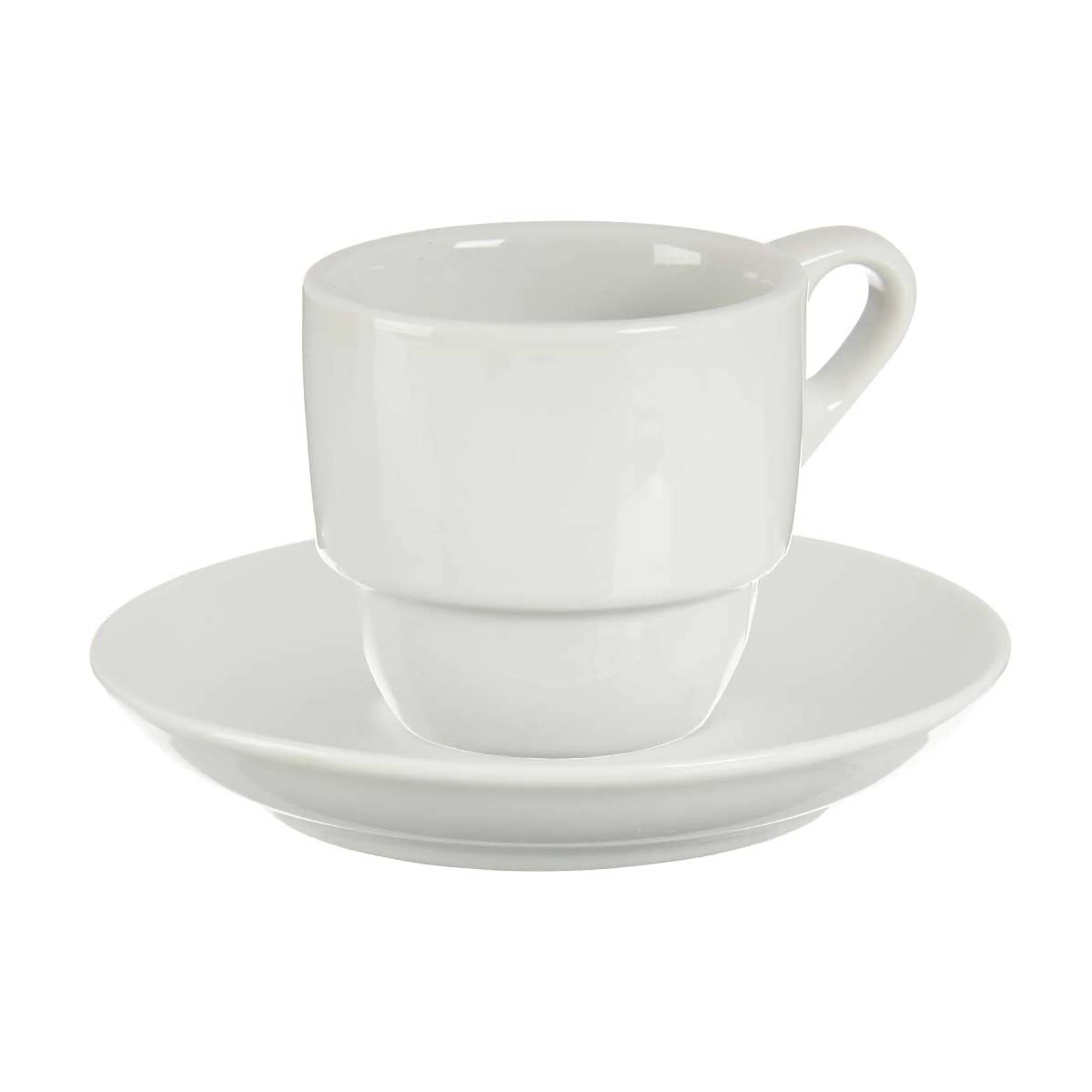Set 6 Tazas Cafe Porcelana Blanca Con Pl Colección Vessia - Image 3
