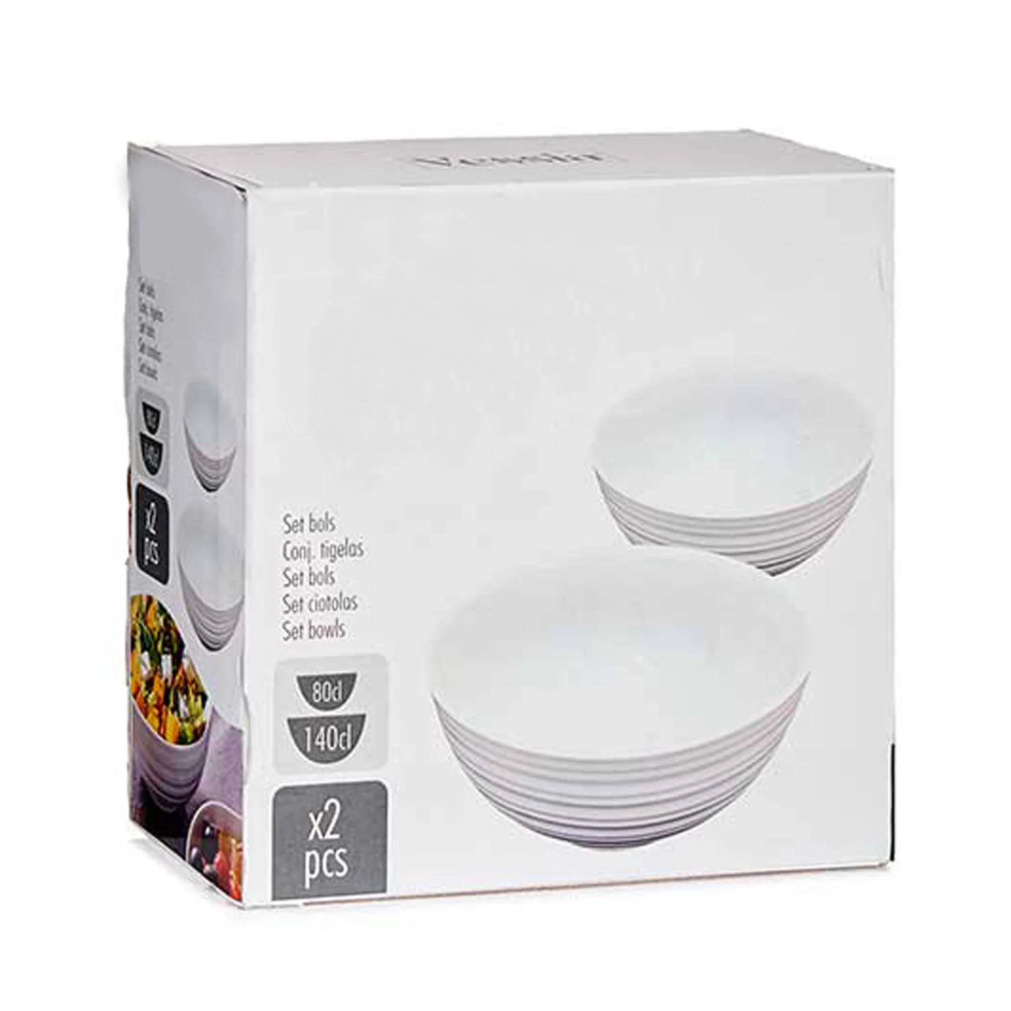 Set Bol Grande Y Pequeño Blanco Colección Vessia - Image 4