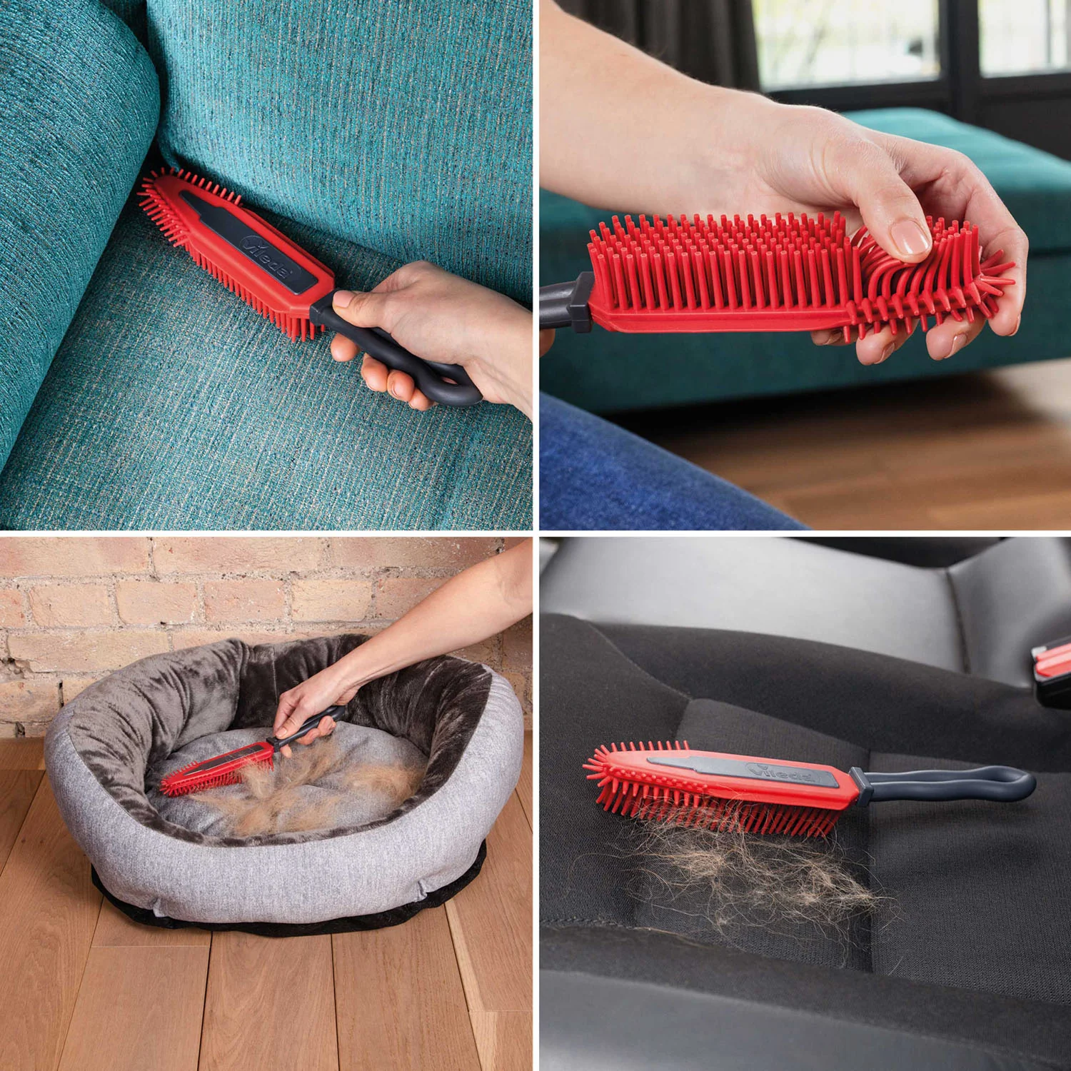 Set Cepillo Electroestatico Pet Pro, Vileda Rojo/Gris - Image 3