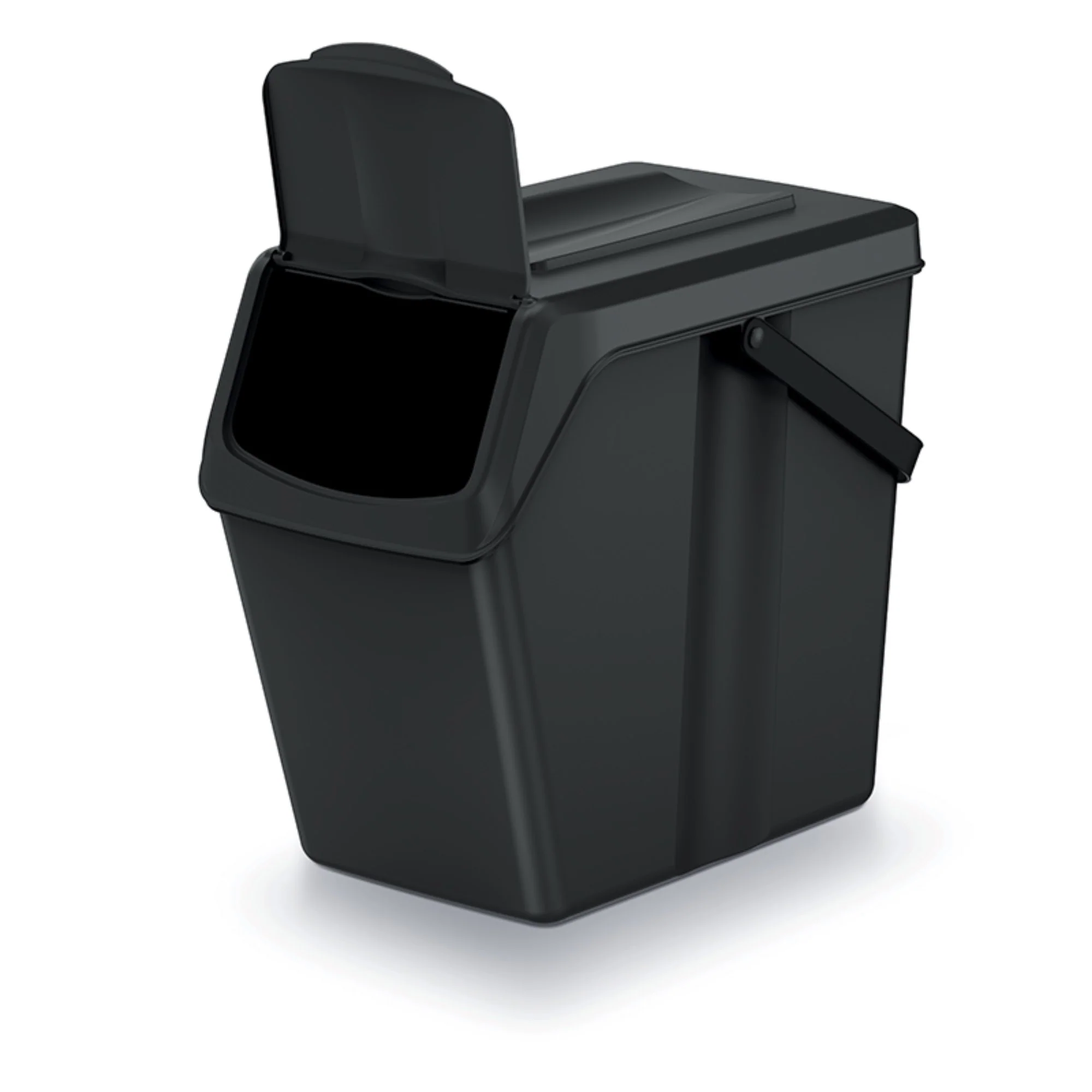 Set De 3 Cubos De Basura Keden Sortibox 100% Plástico Reciclado, Negro, Volumen 3x25l - Image 3