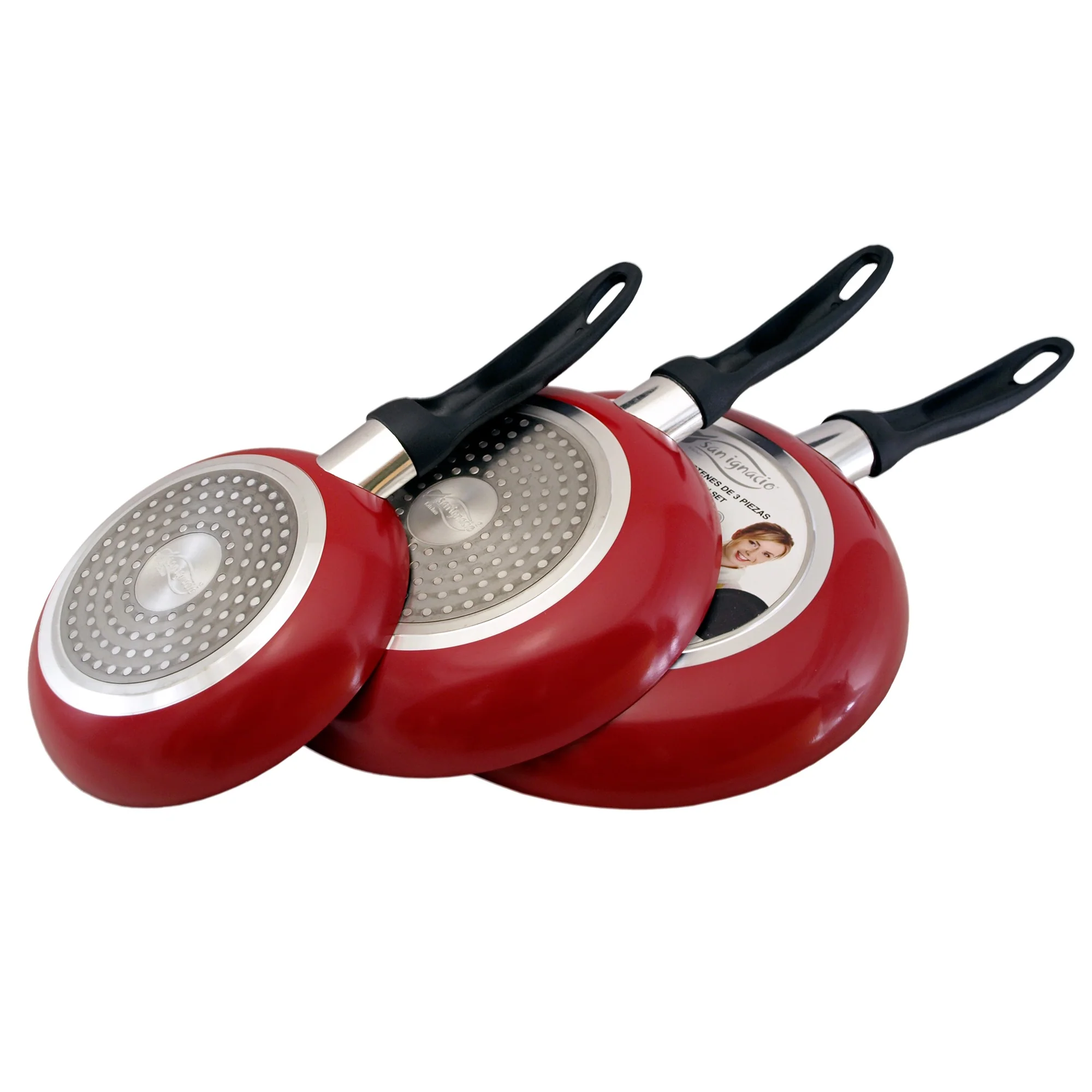 Set De 3 Sartenes De Aluminio Prensado: Ø 16, 20 Y 24 Cm. - Image 2