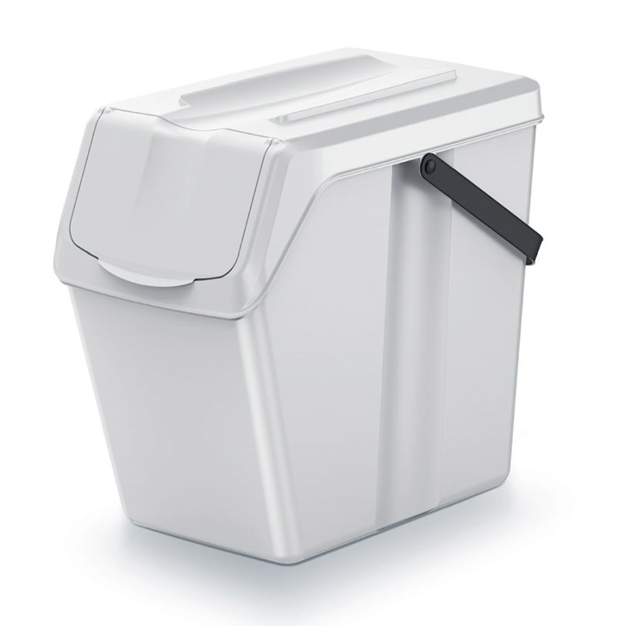 Set De 4 Cubos De Basura Keden Sortibox Para Reciclado, Blanco Roto, Volumen 4x25l - Image 2