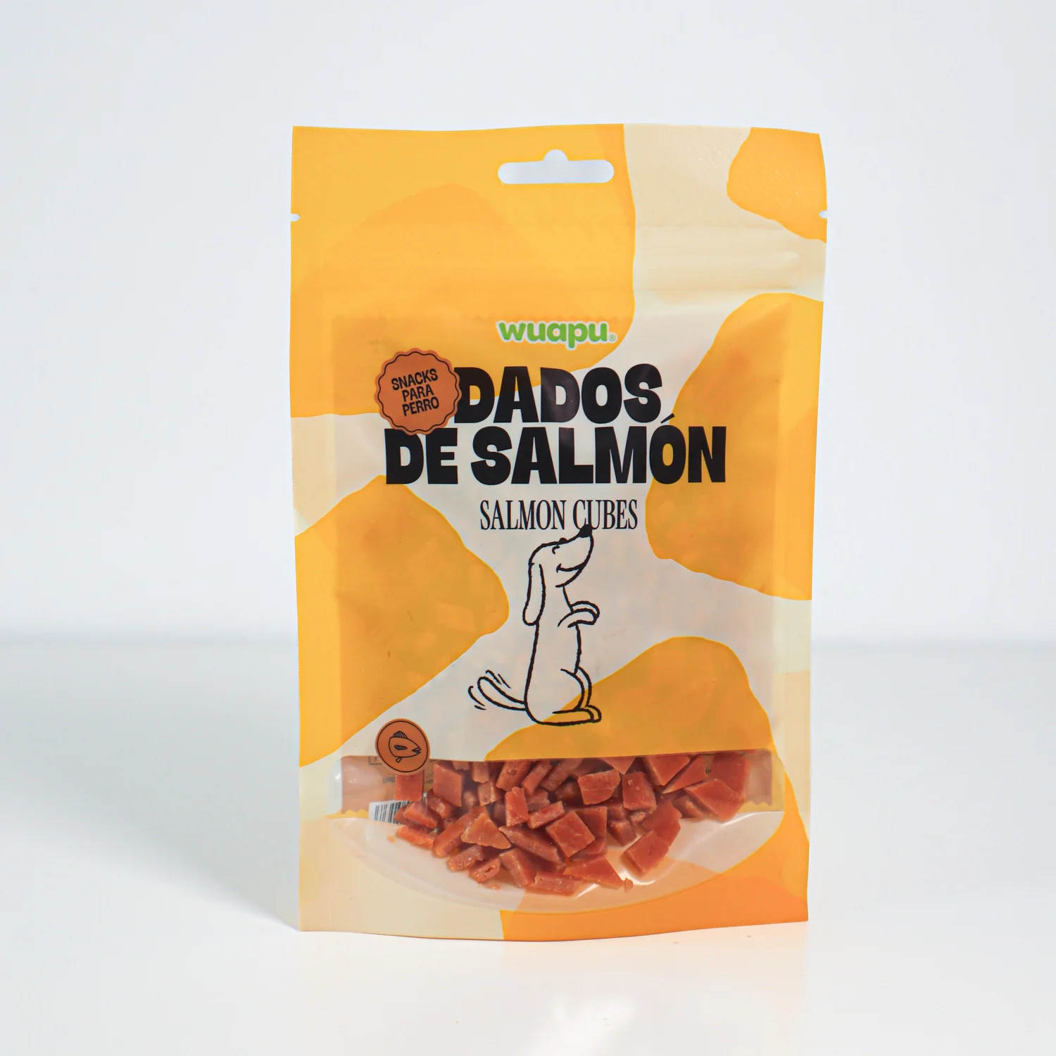 Snack Natural Para Perro 60% Samon En Dados 12 Paq X(100gr) Wuapu - Image 3