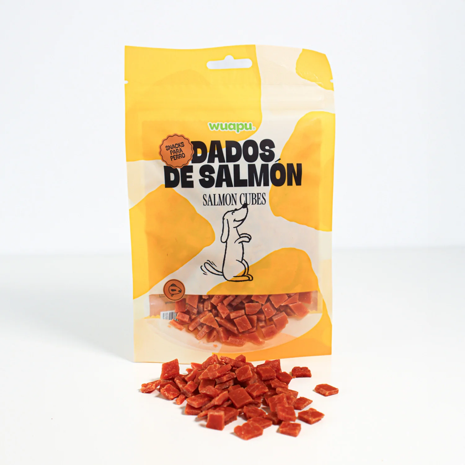 Snack Natural Para Perro 60% Samon En Dados 12 Paq X(100gr) Wuapu - Image 5