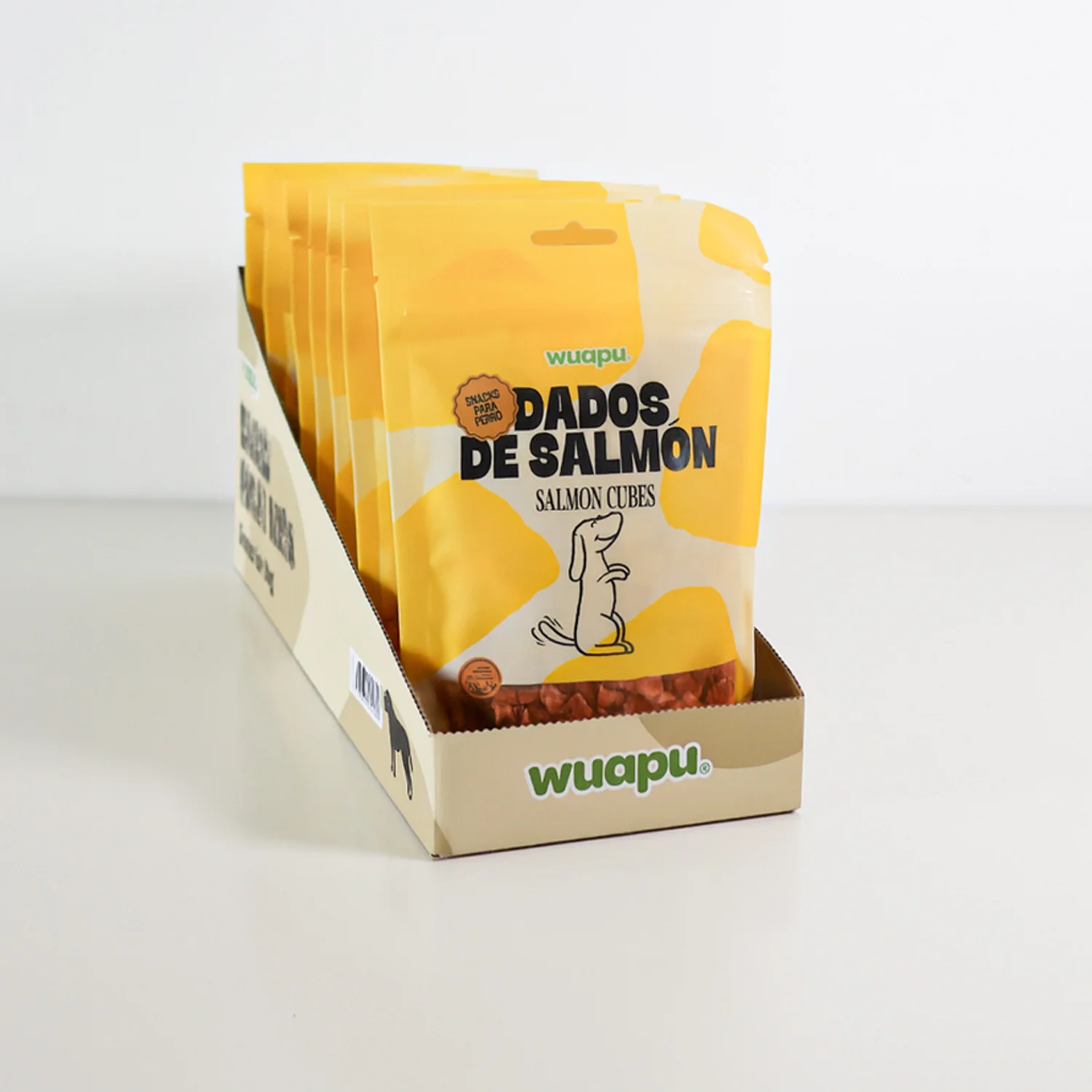 Snack Natural Para Perro 60% Samon En Dados 12 Paq X(100gr) Wuapu - Image 6