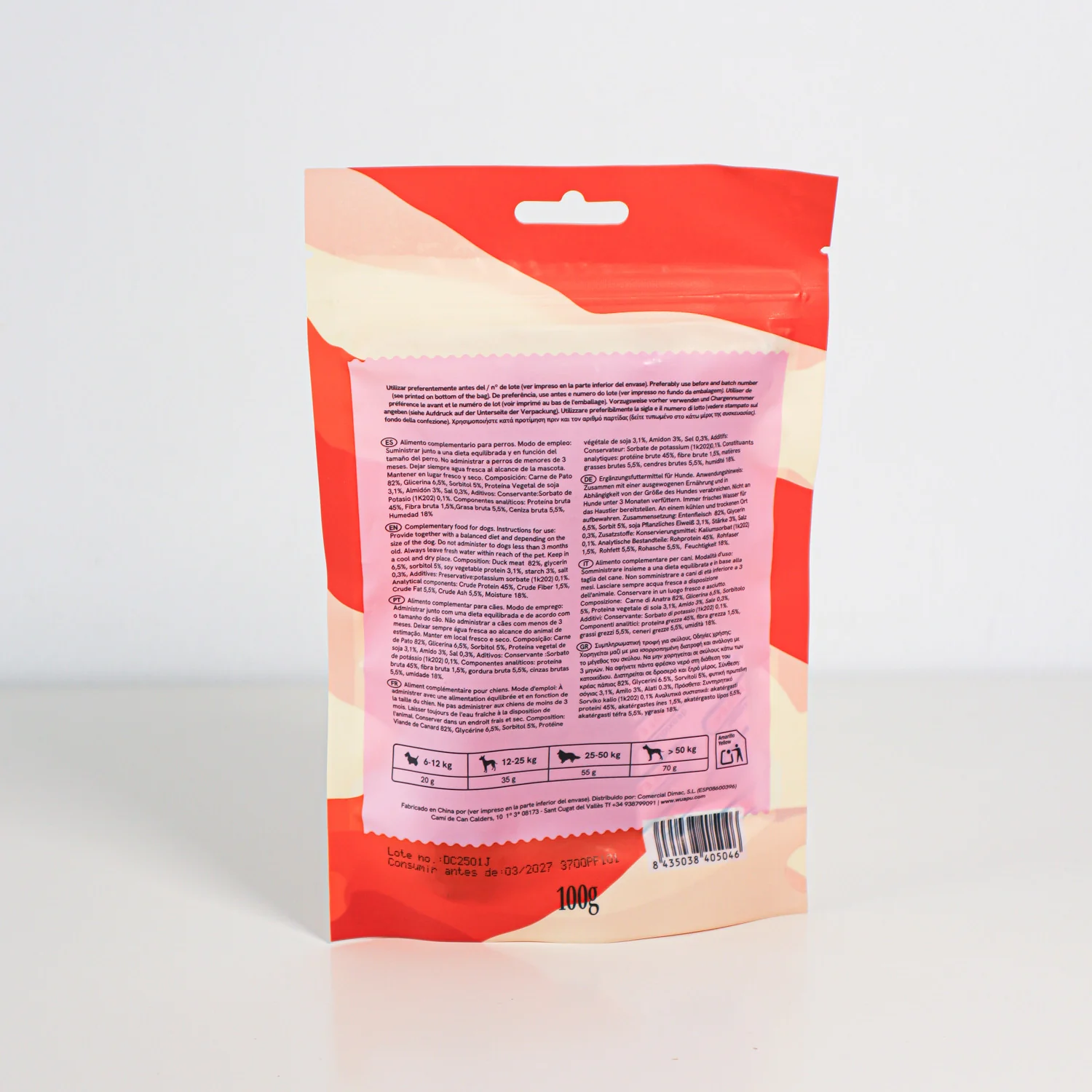 Snack Natural Para Perro Filete De Pato Desecadas Wuapu 12x100gr - Image 6