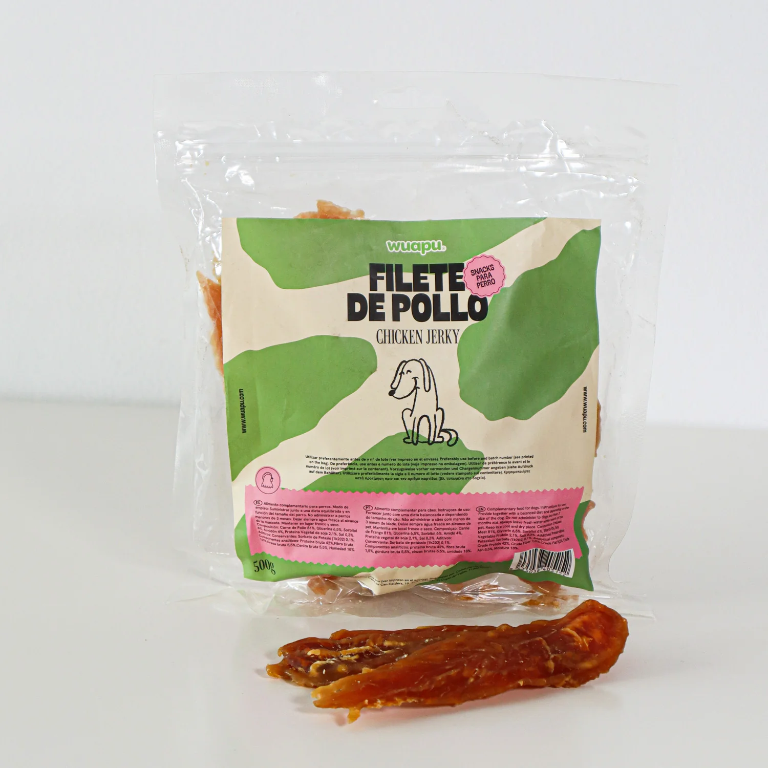 Snack Natural Para Perro Filete De Pollo Desecadas Wuapu 12x100gr - Image 5