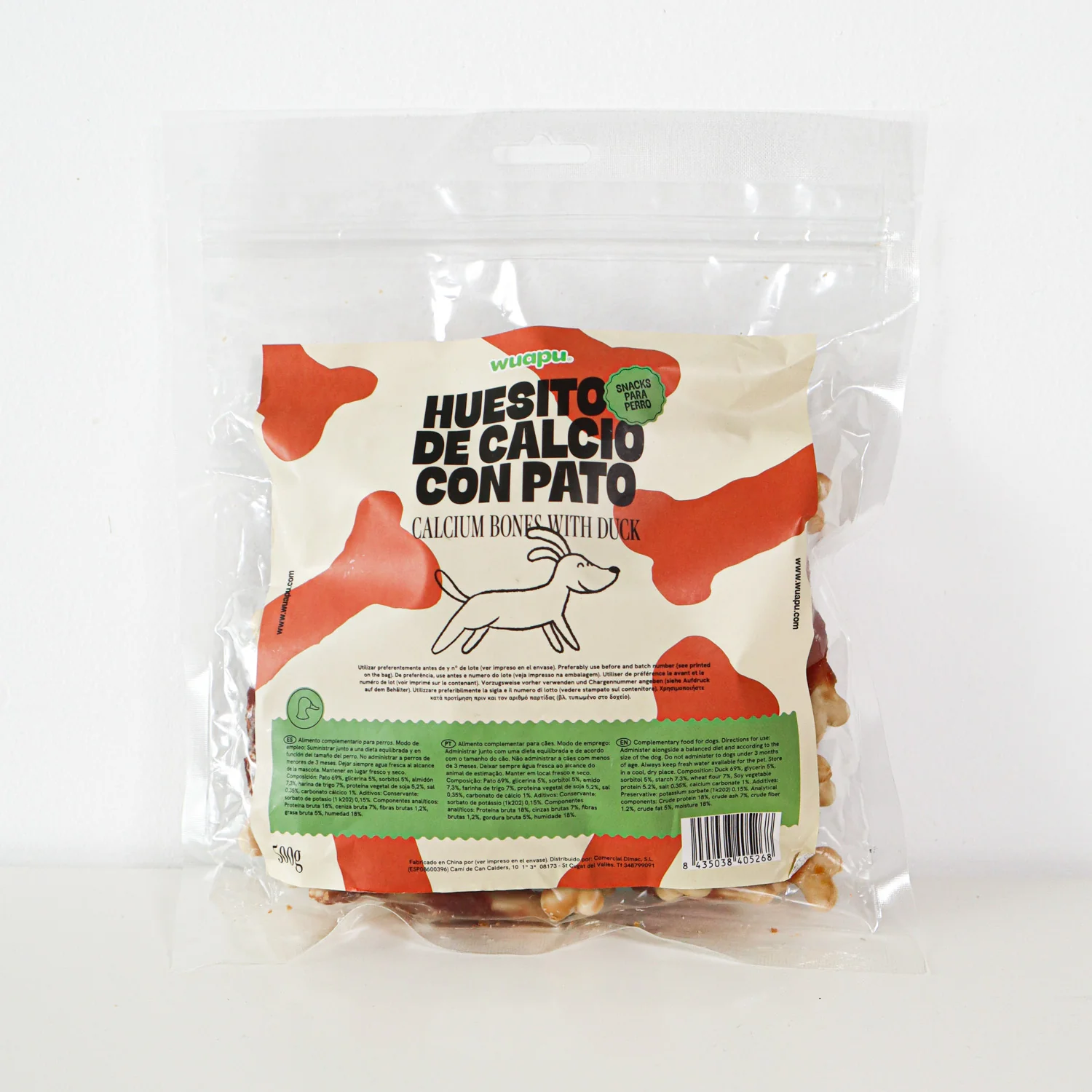 Snack Natural Para Perro Huesitos De Calcio Con Pato Wuapu 12x100gr - Image 4