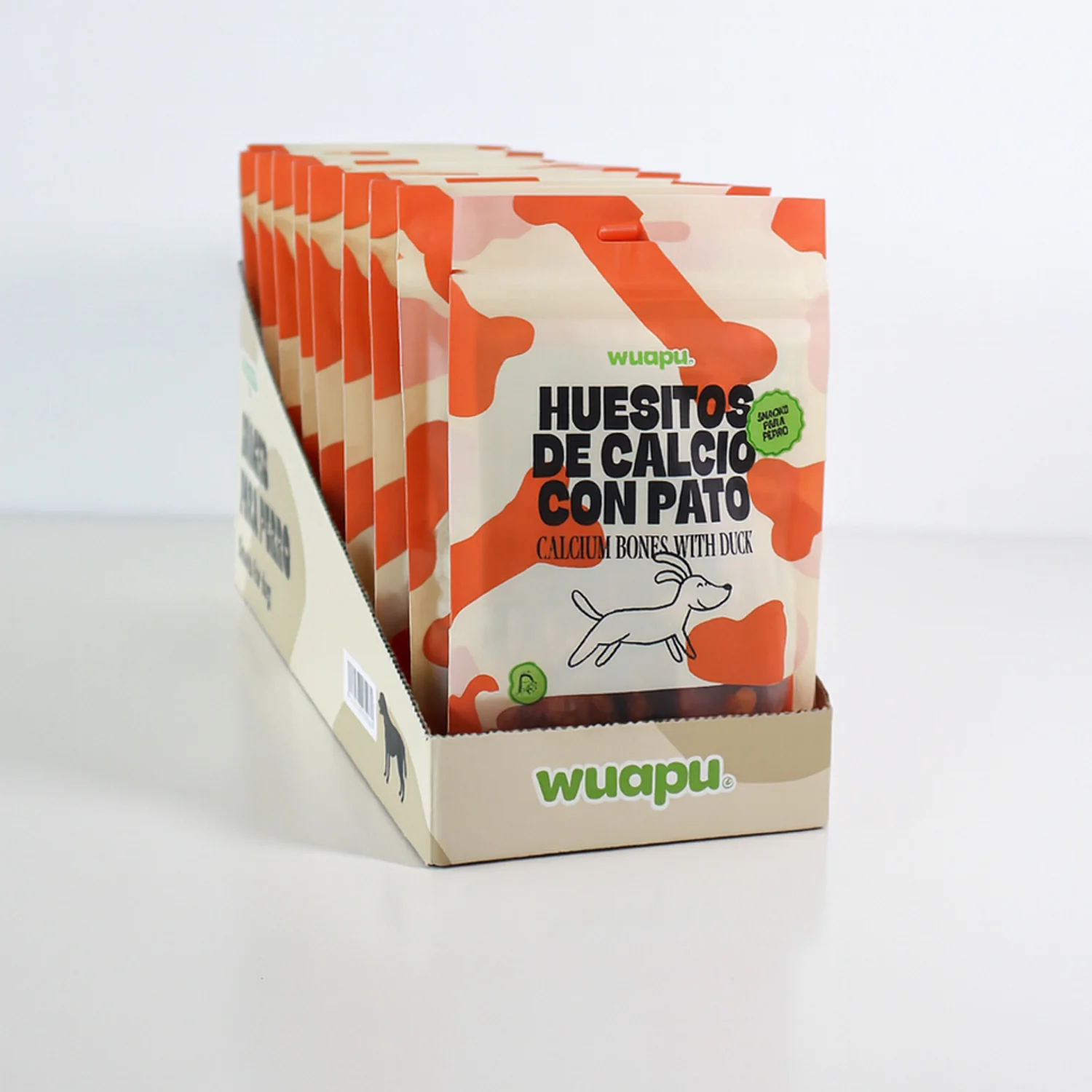 Snack Natural Para Perro Huesitos De Calcio Con Pato Wuapu 12x100gr - Image 6