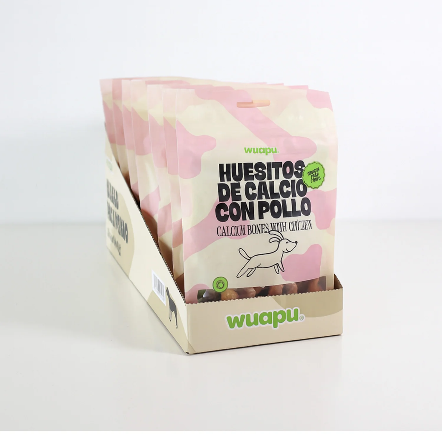 Snack Natural Para Perro Huesitos De Calcio Con Pollo Wuapu 12x100gr - Image 6