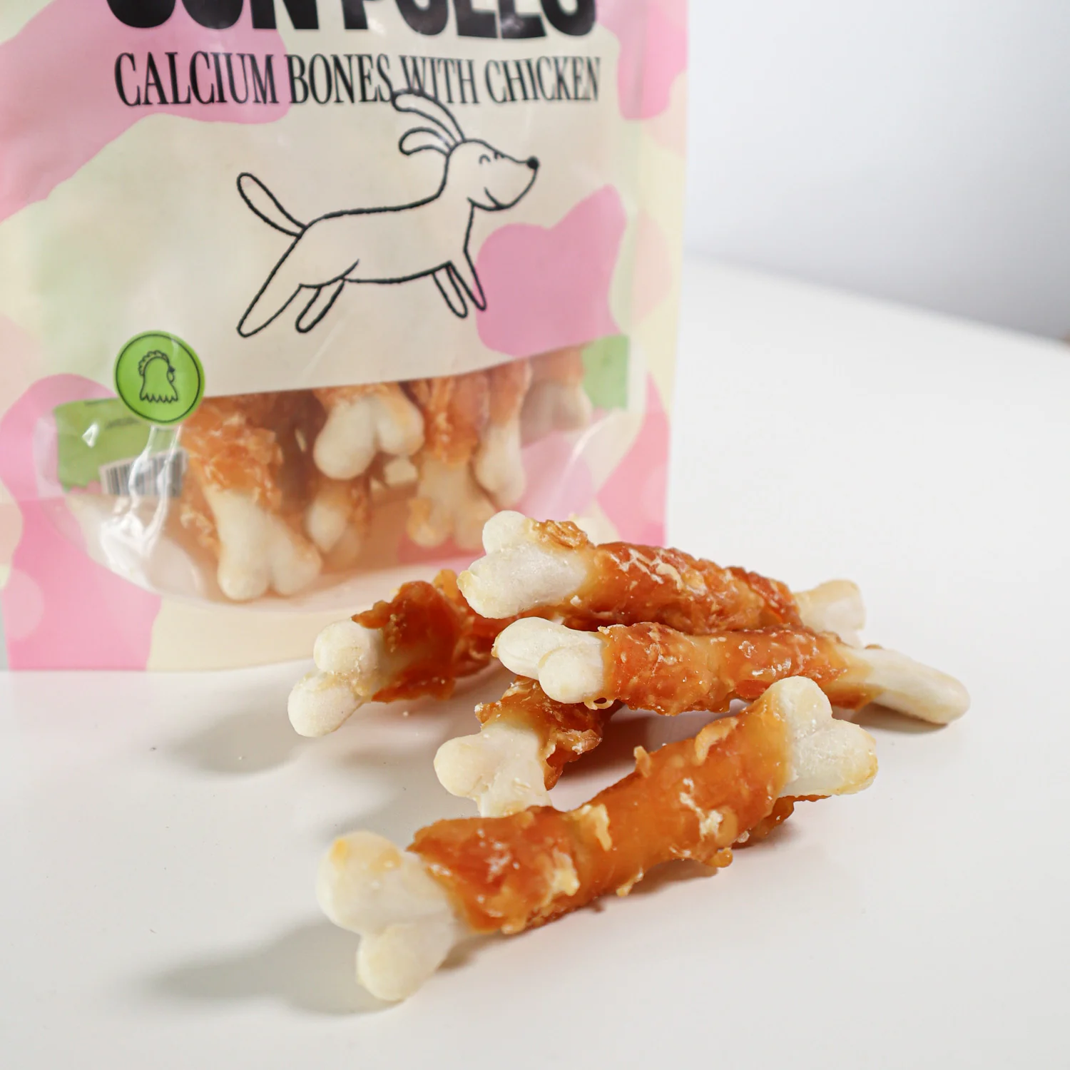 Snack Natural Para Perro Huesitos De Calcio Con Pollo Wuapu 500gr - Image 2