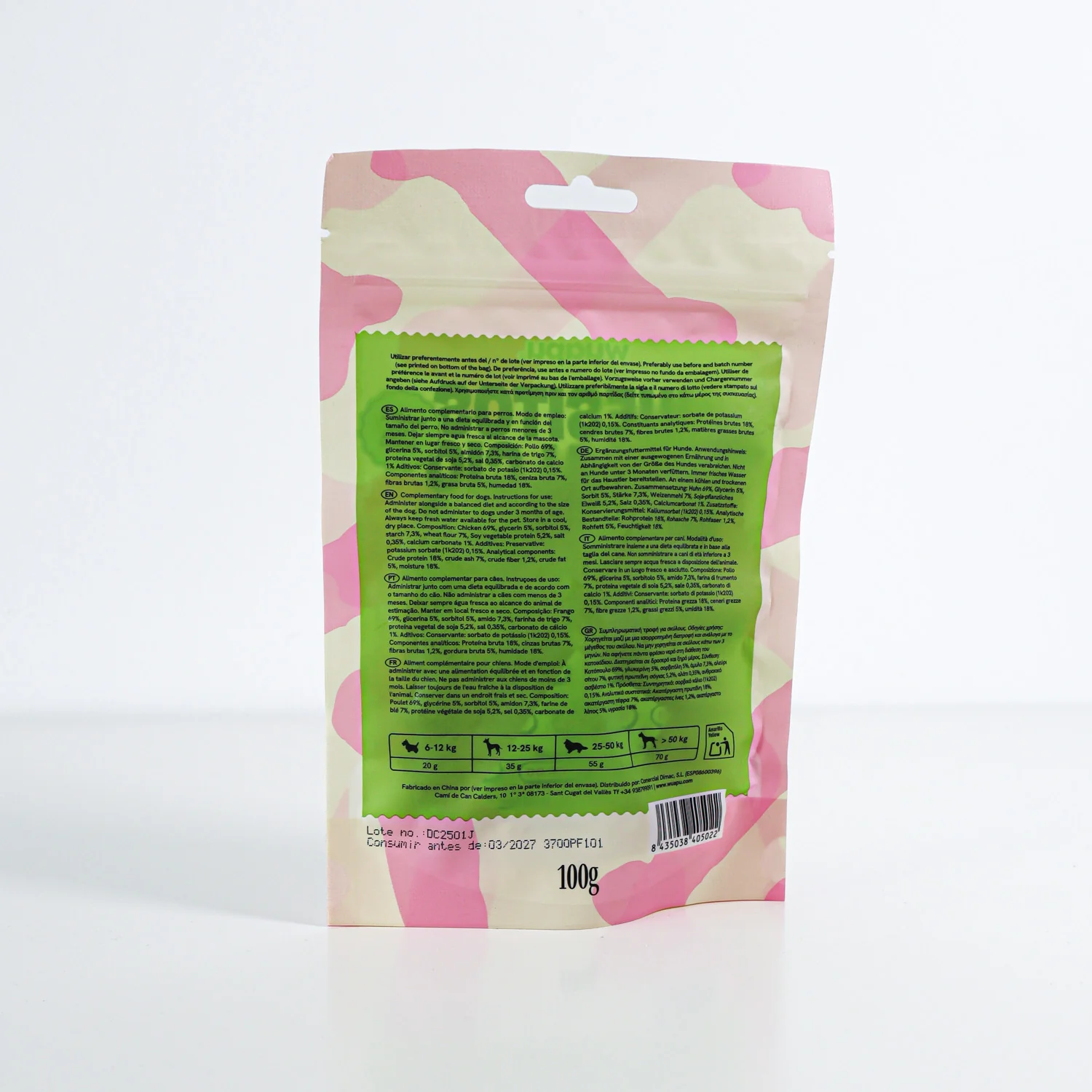 Snack Natural Para Perro Huesitos De Calcio Con Pollo Wuapu 500gr - Image 5