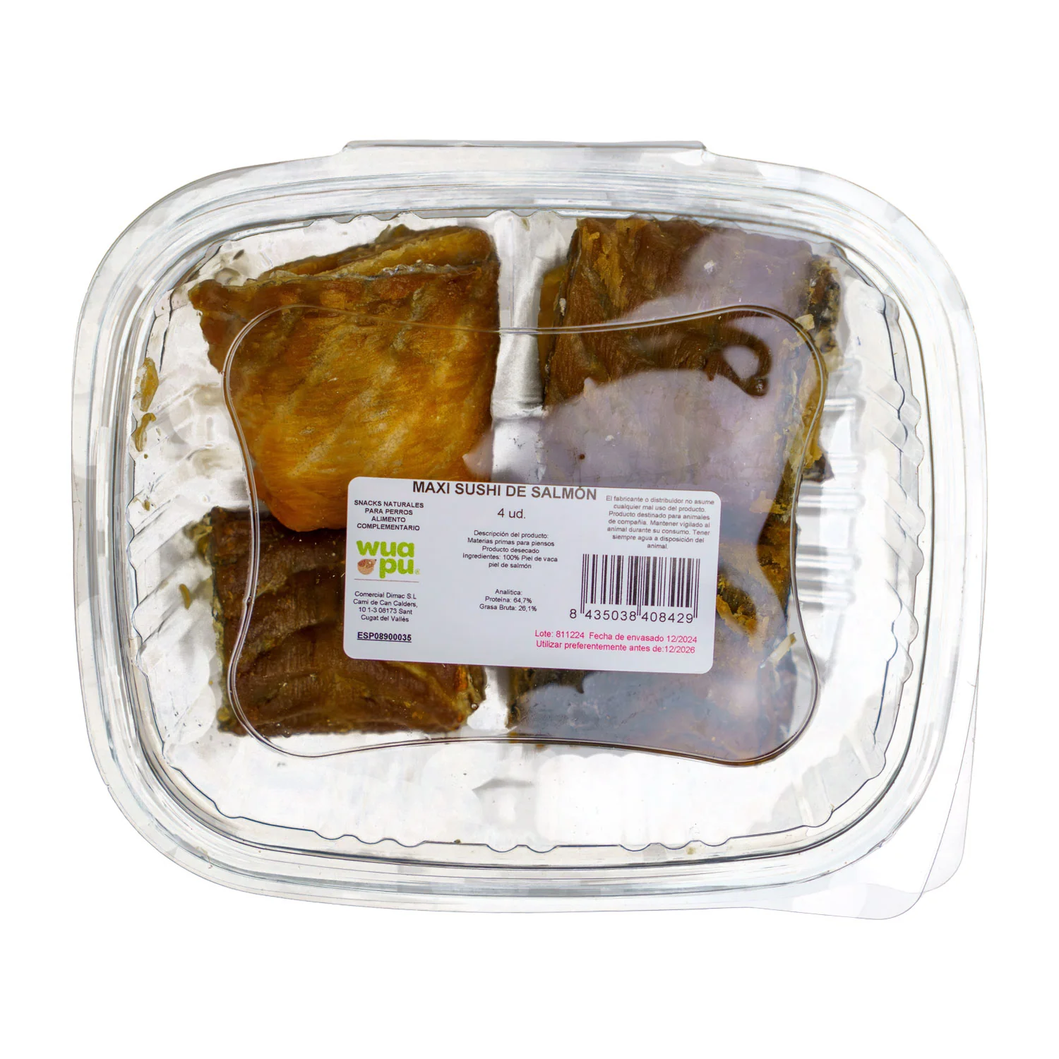 Snack Natural Para Perro Maxi Sushi Salmon 4u X 4 Bolsas Wuapu - Image 3