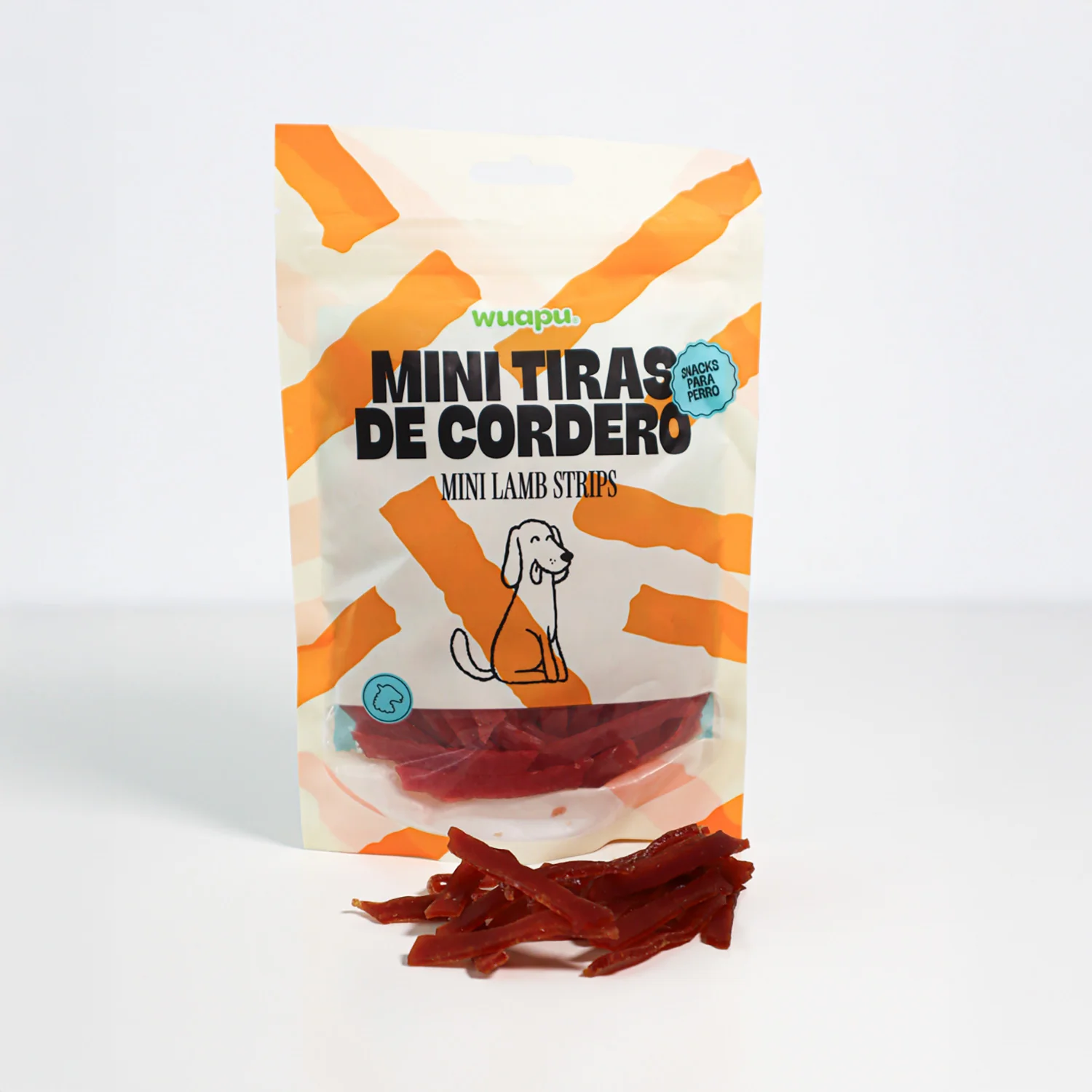 Snack Natural Para Perro Mini Tiras De Cordero 12 Paq X (100gr) Wuapu - Image 5