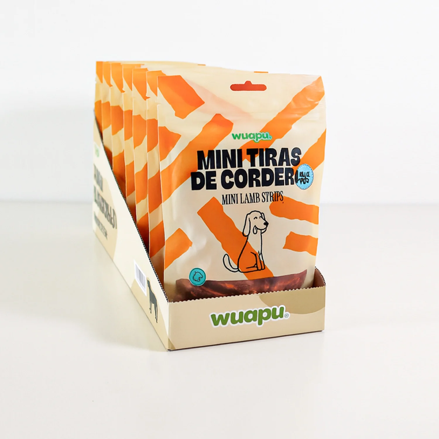 Snack Natural Para Perro Mini Tiras De Cordero 12 Paq X (100gr) Wuapu - Image 6